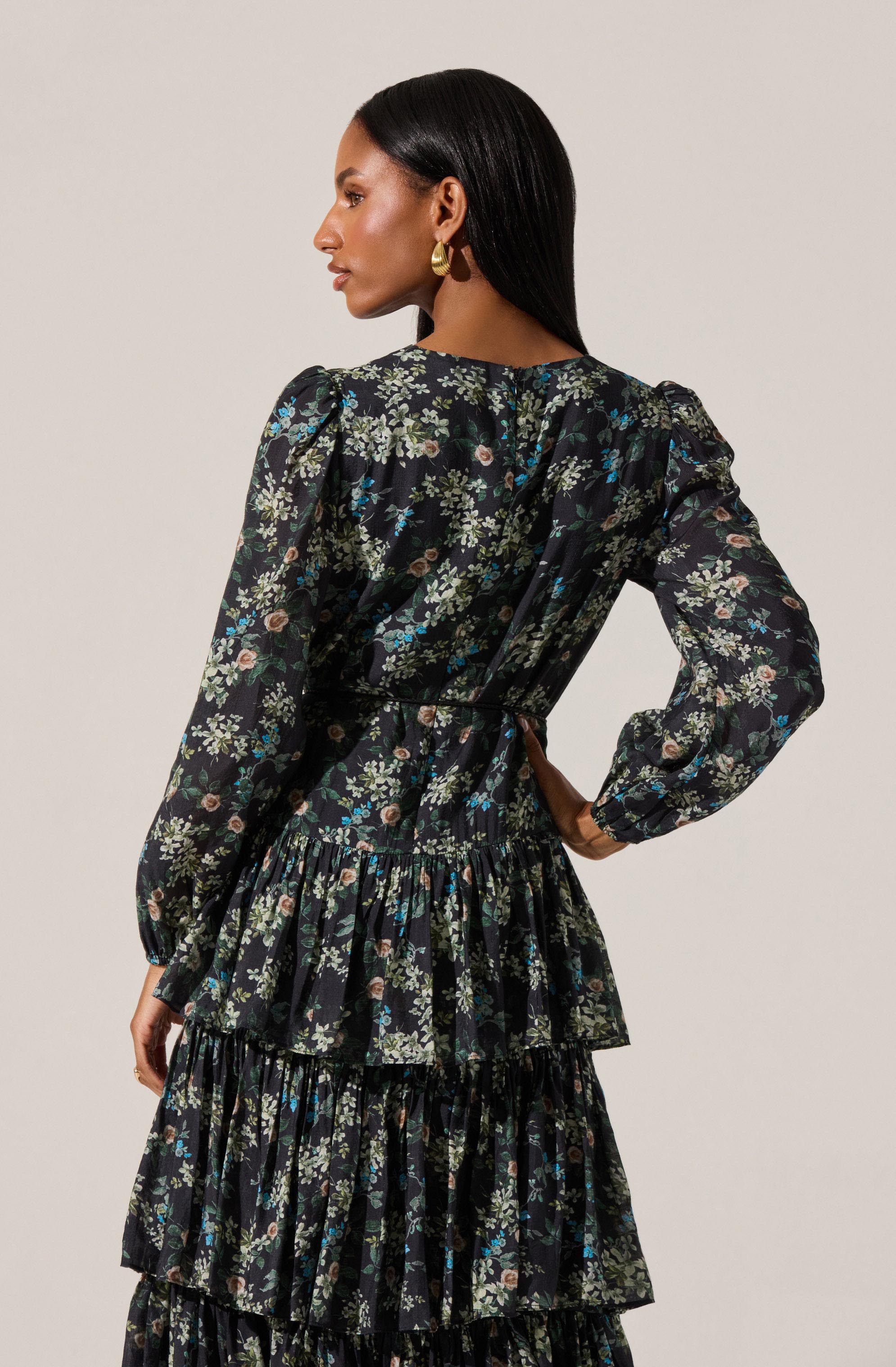 Franchesca Tiered Ruffle Midi Dress