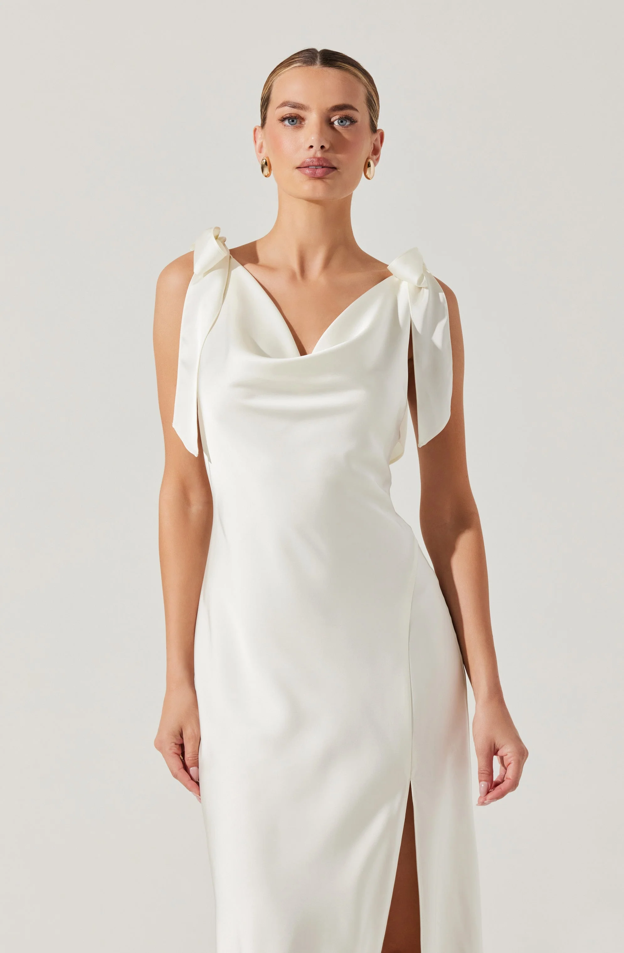 Allexina Satin Midi Dress