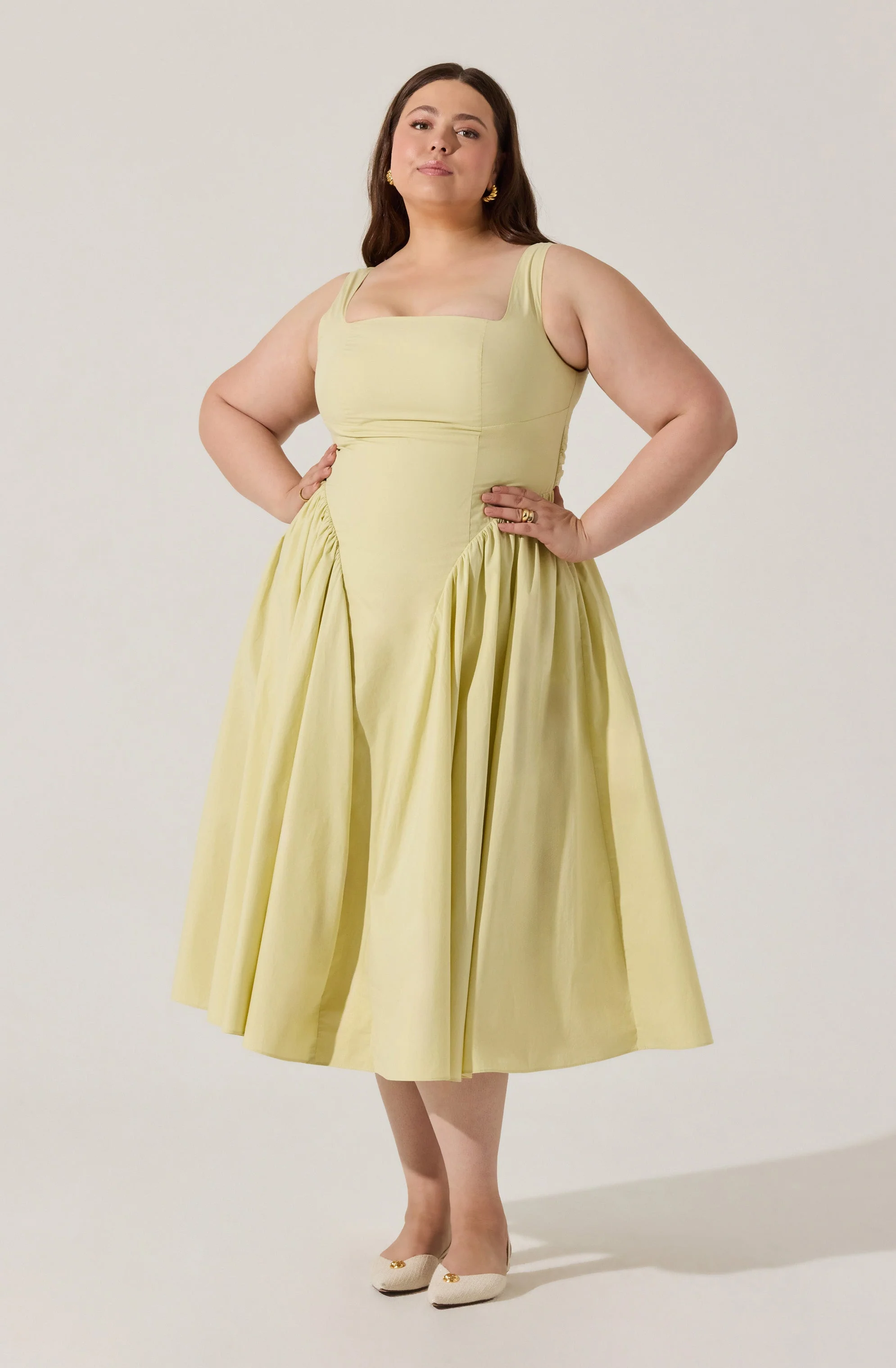 Vinya Poplin Drop Waist Dress