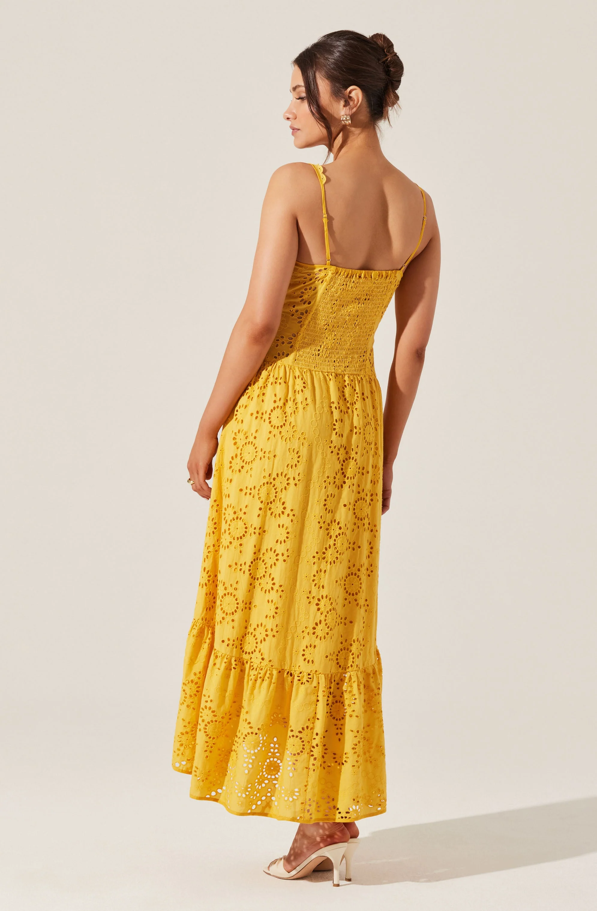 Yamila Eyelet Corset Midi Dress