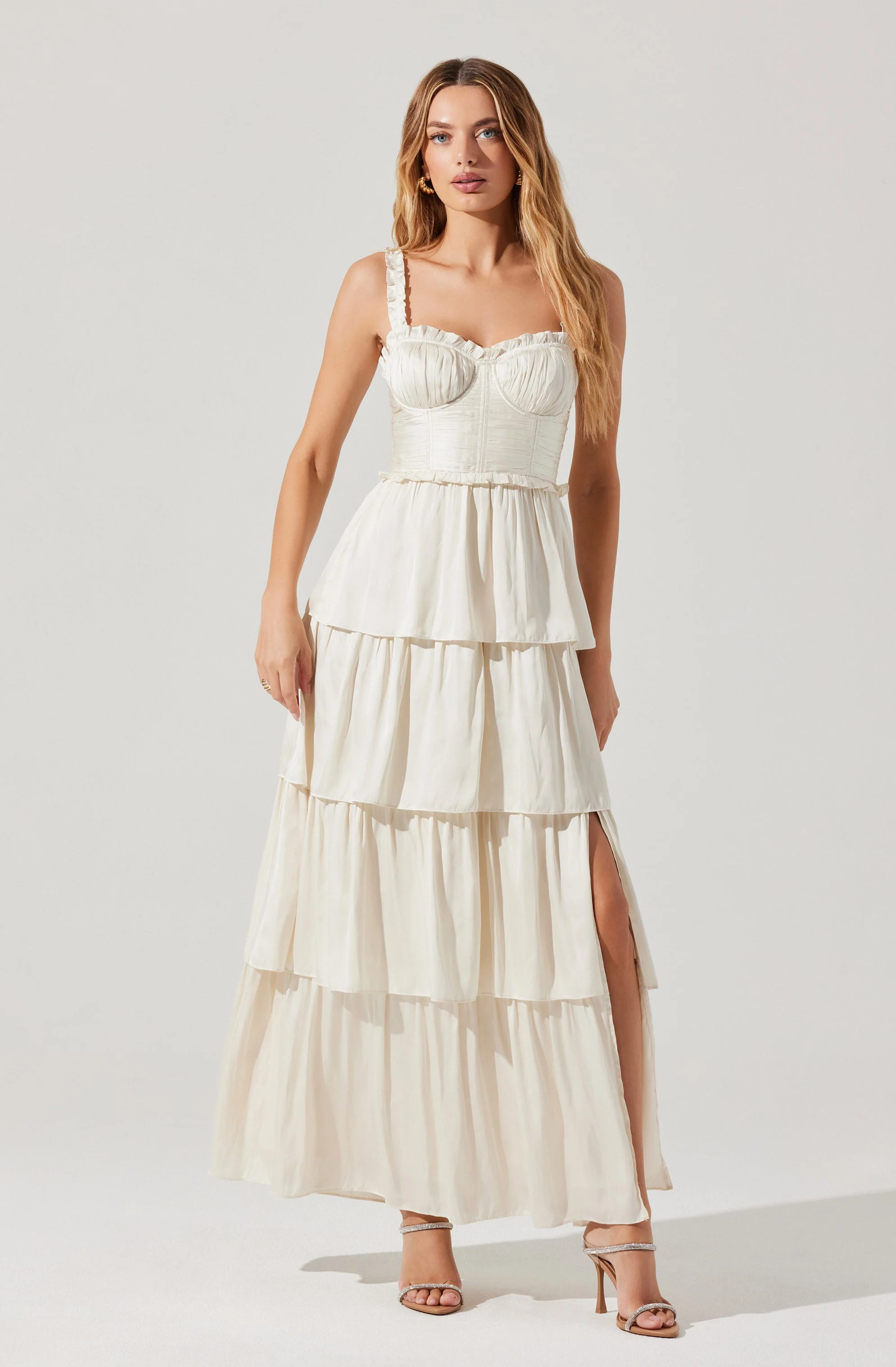 Tempany Tiered Bustier Maxi Dress