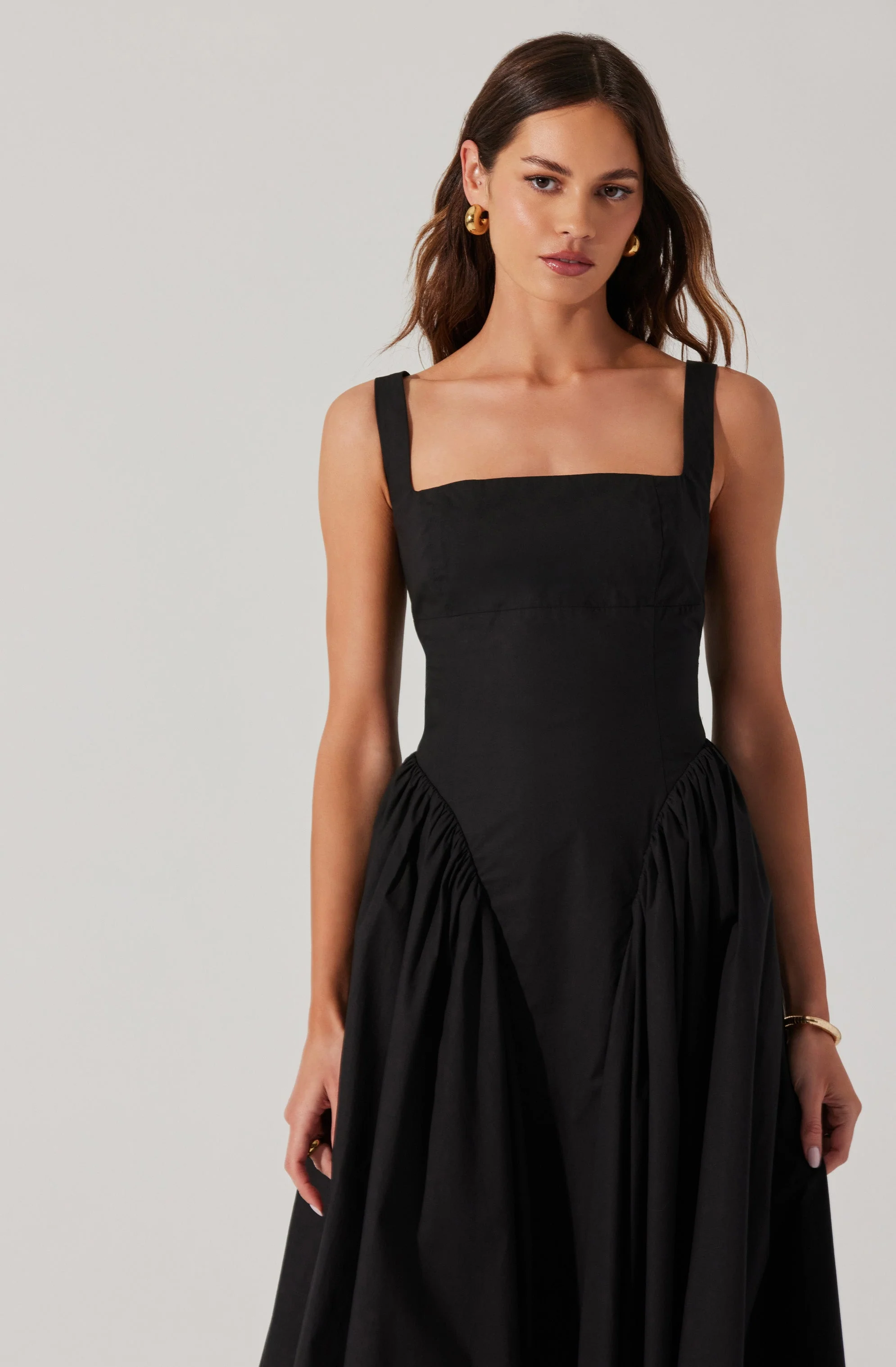 Vinya Poplin Drop Waist Dress