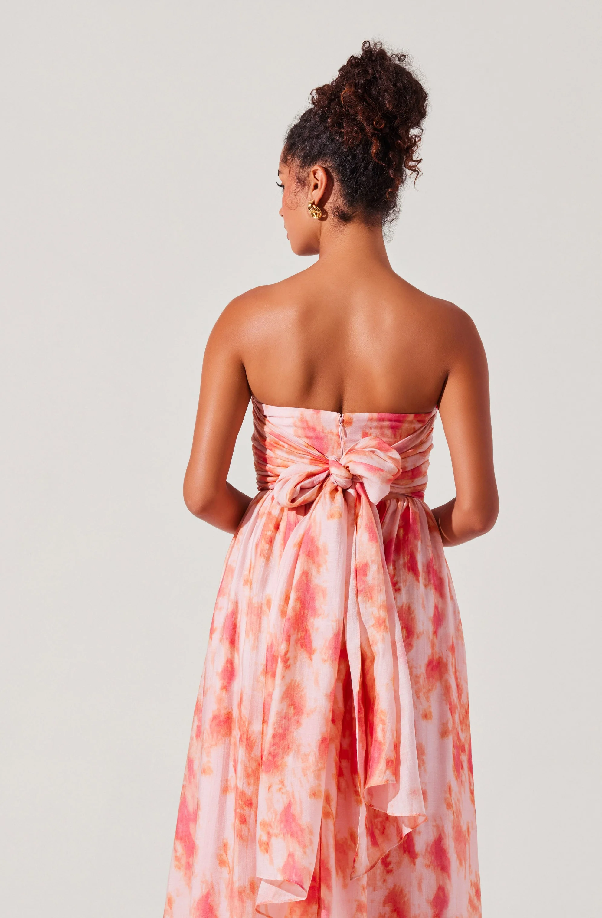 Aneesha Strapless Pleated Dress