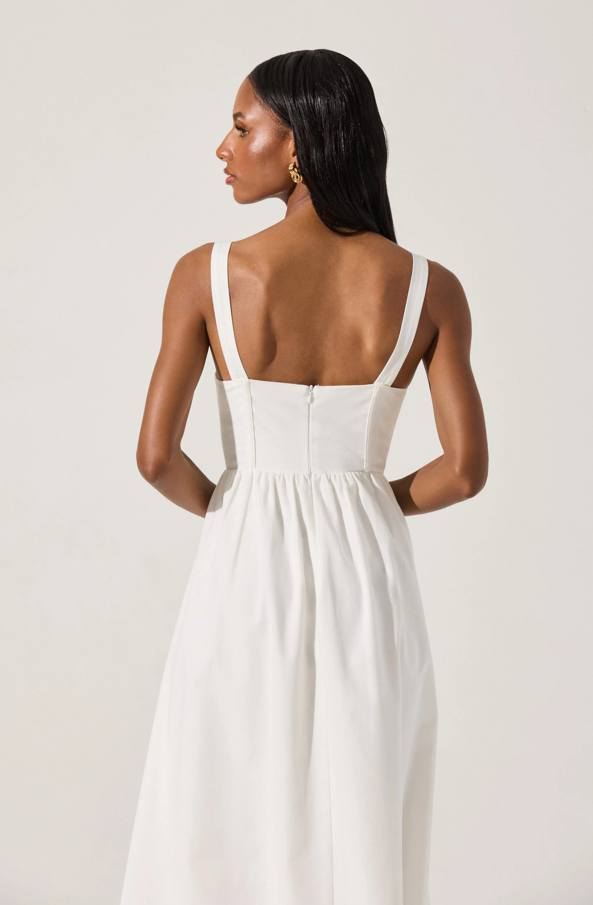 Sweetheart Corset Linen Dress