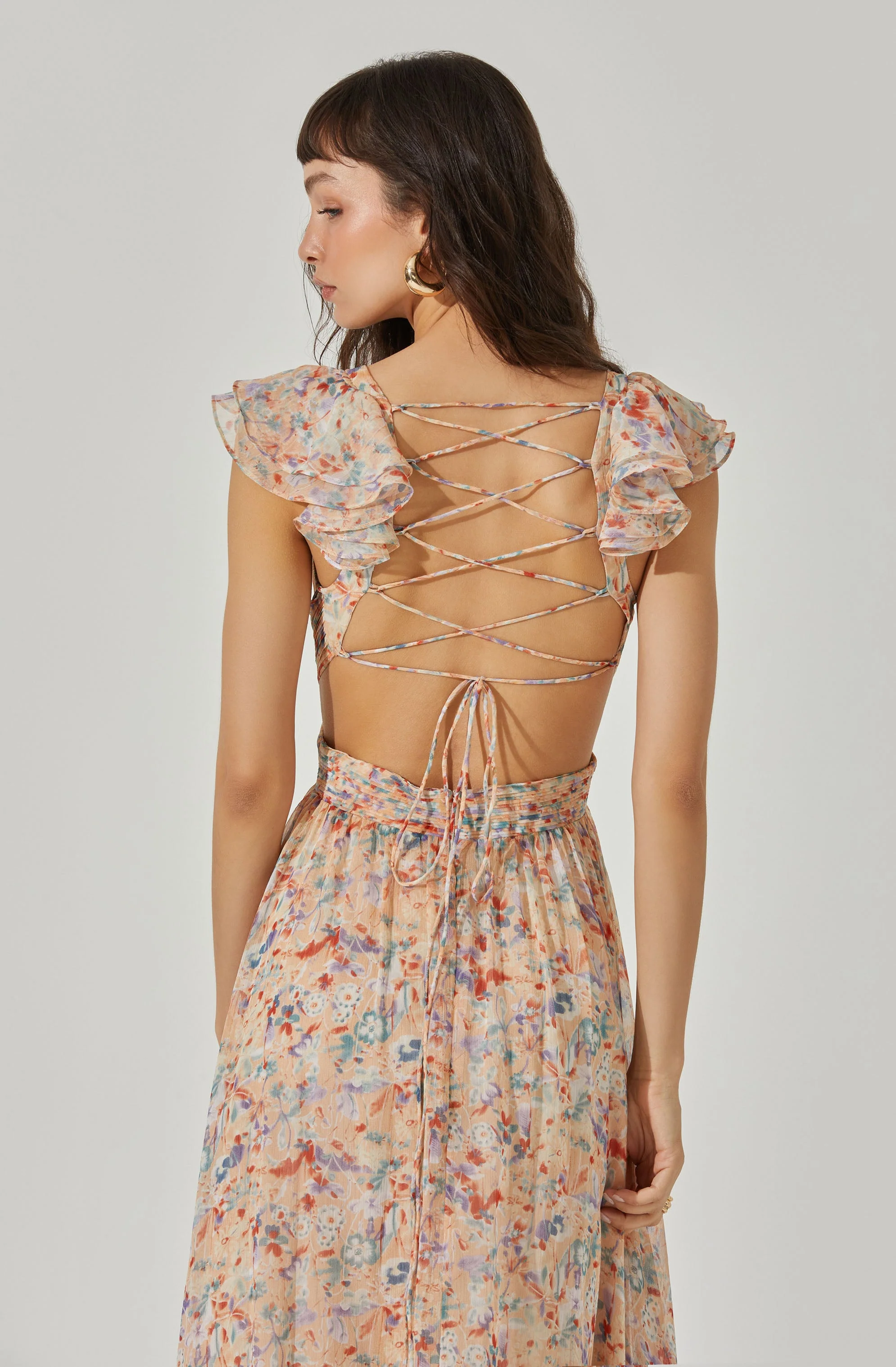 Primrose Floral Strappy Back Maxi Dress