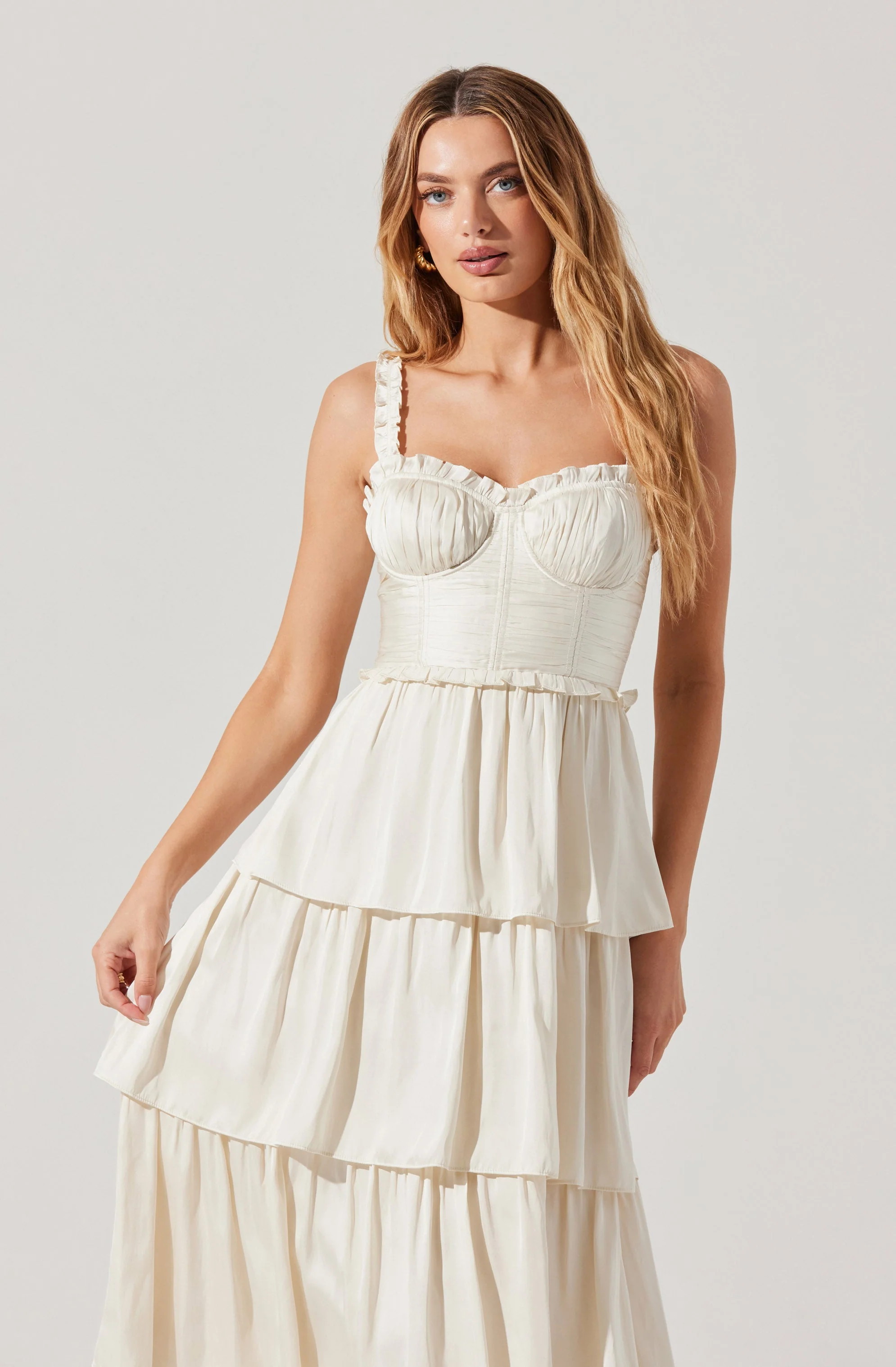 Tempany Tiered Bustier Maxi Dress