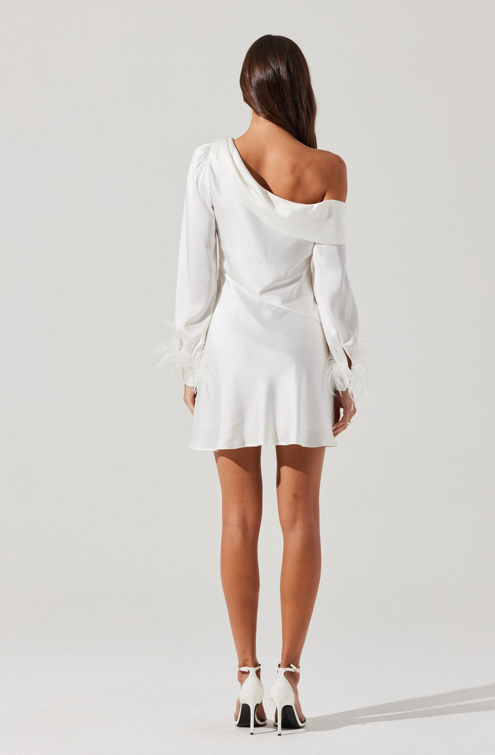 Augusta Feather Trim Mini Dress