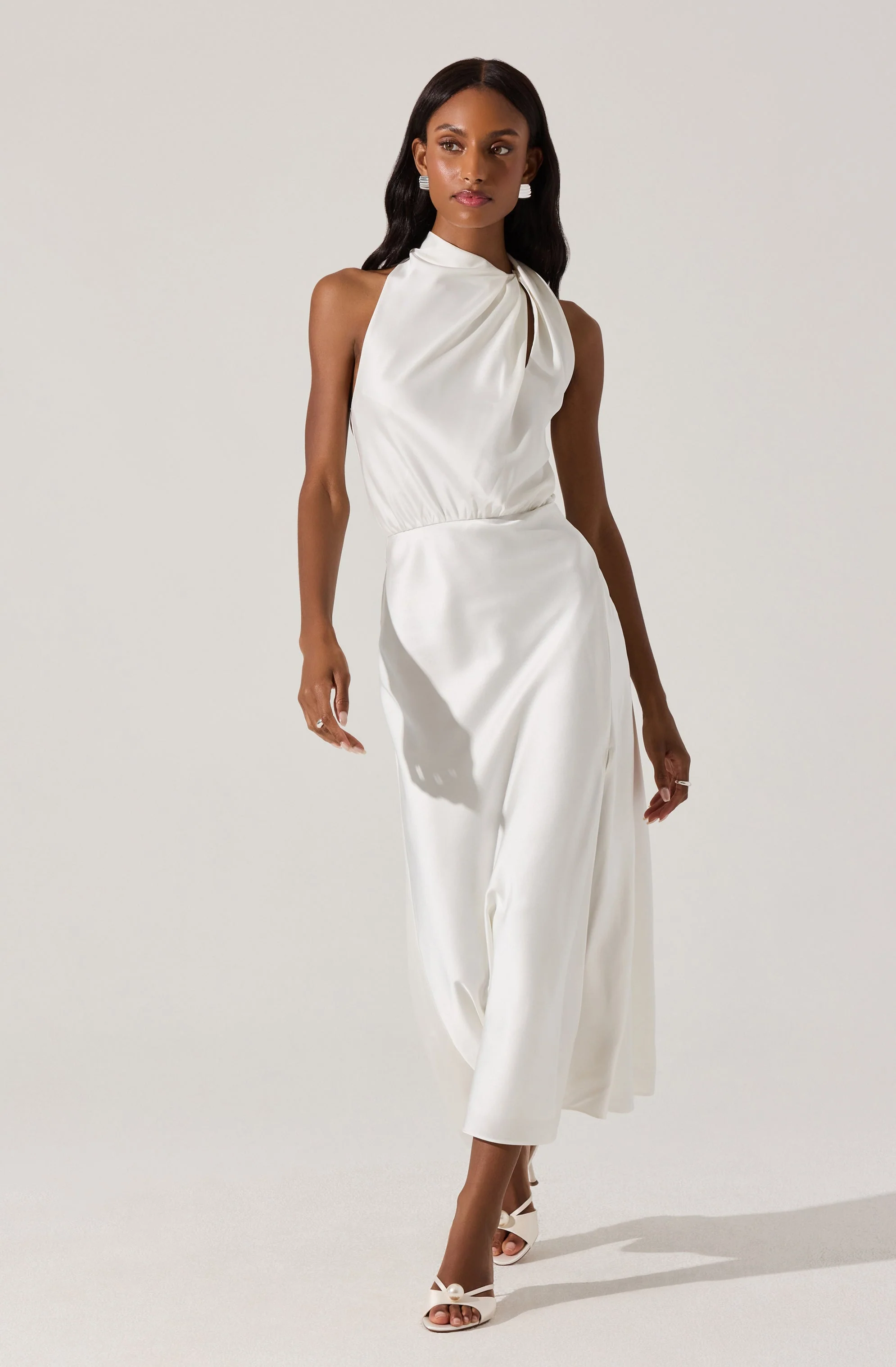 Jelyn Satin Midi Dress