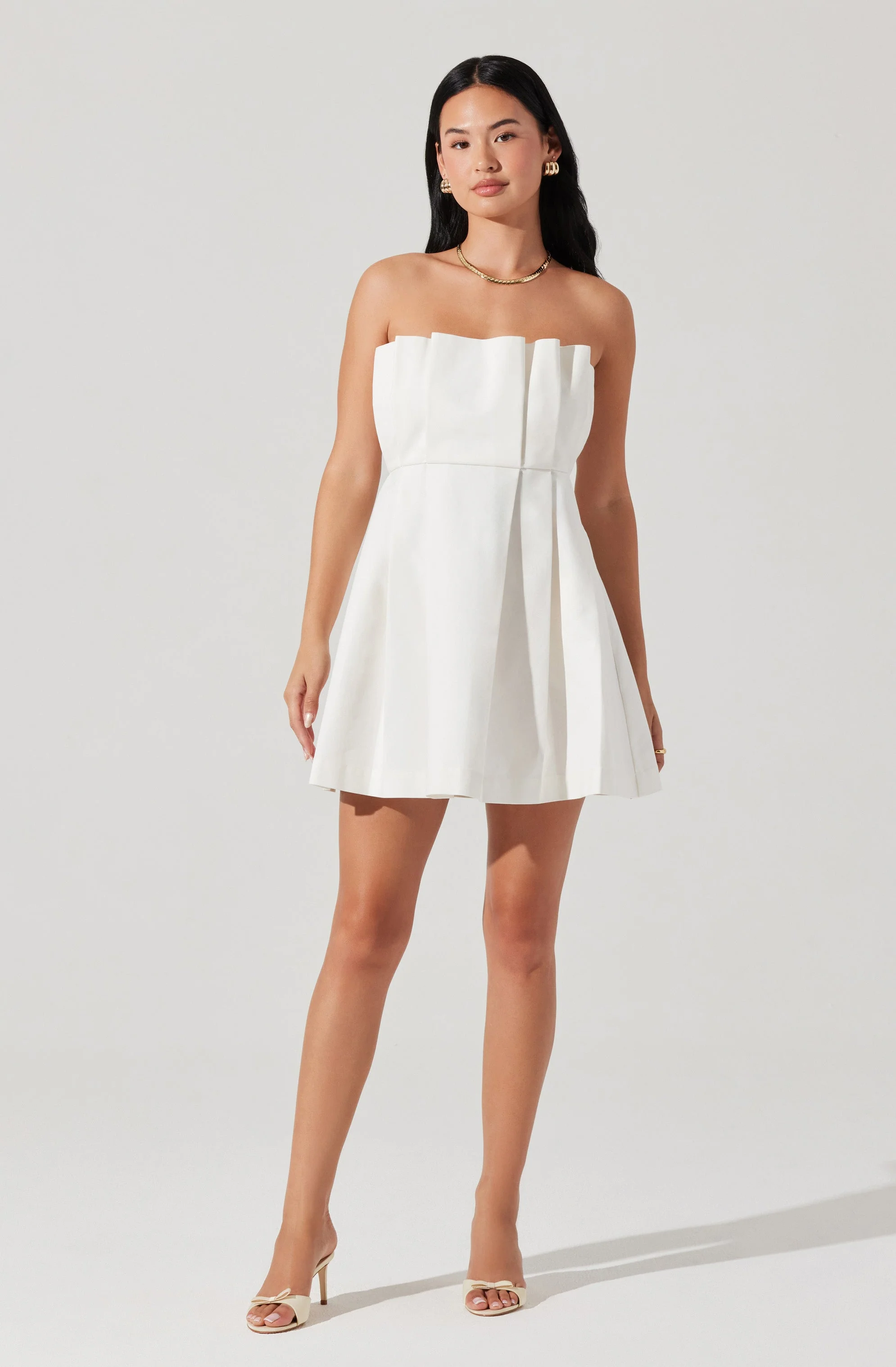 Clemira Pleated Mini Dress