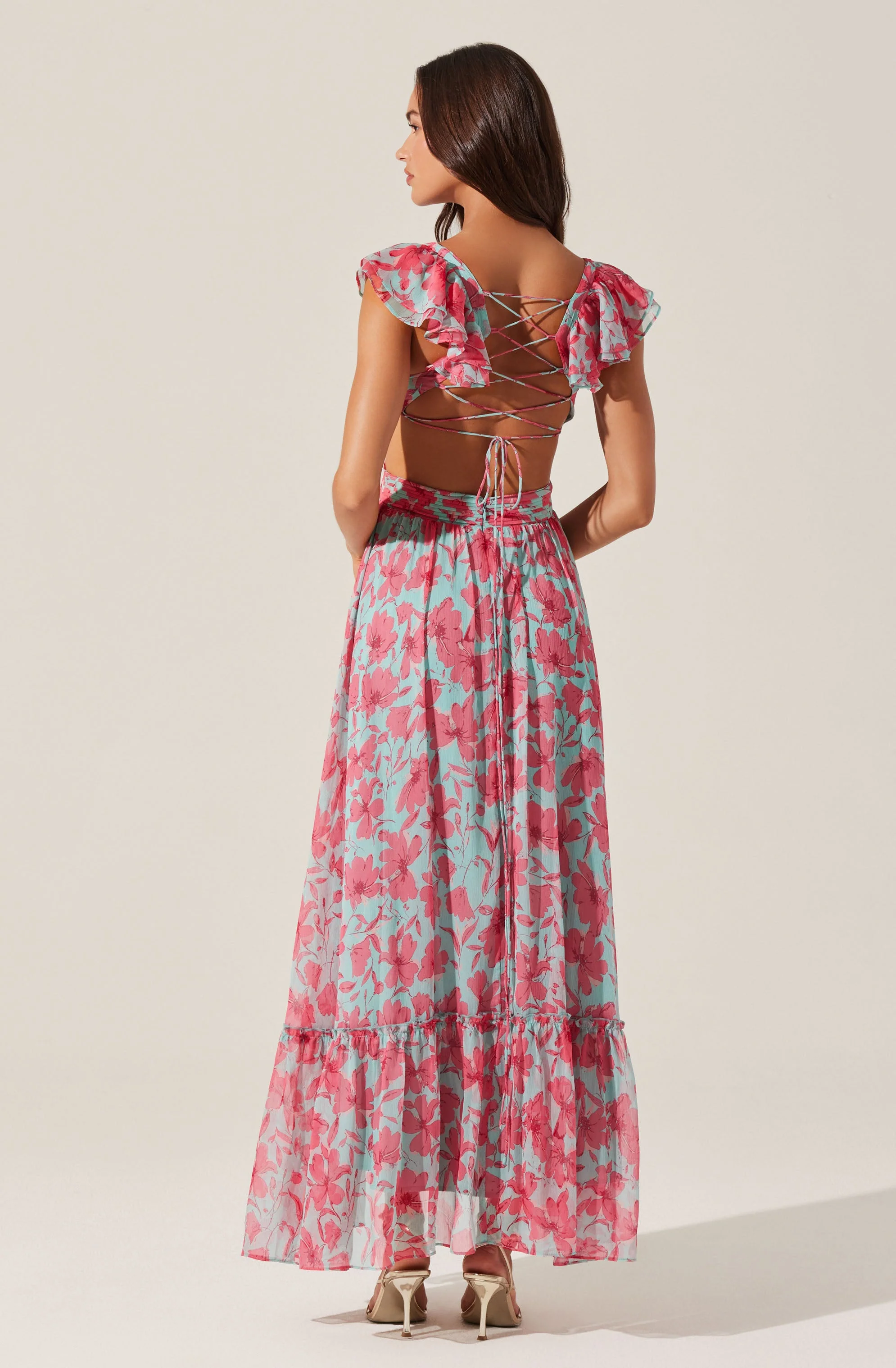 Primrose Floral Strappy Back Maxi Dress