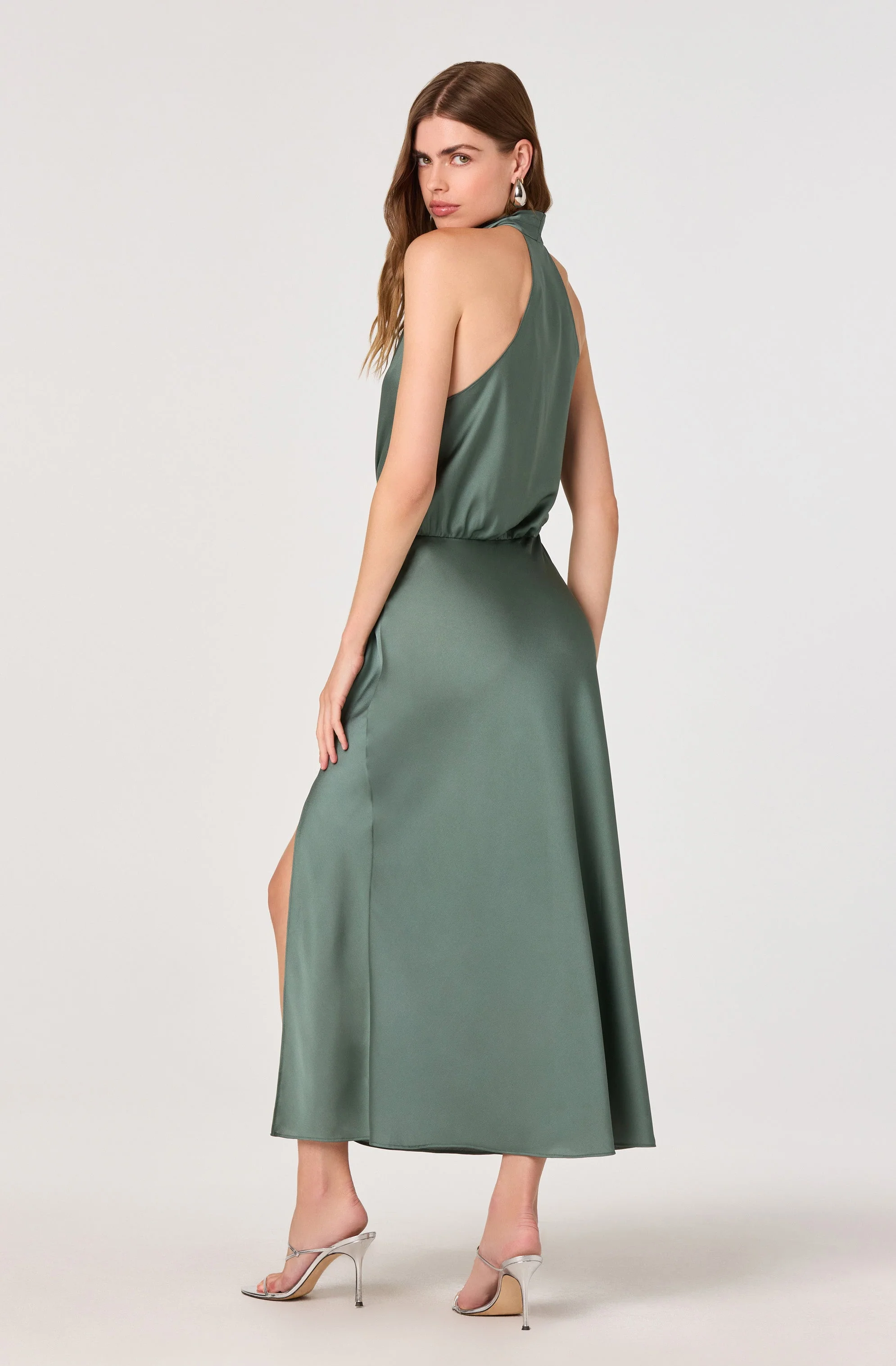 Jelyn Satin Midi Dress