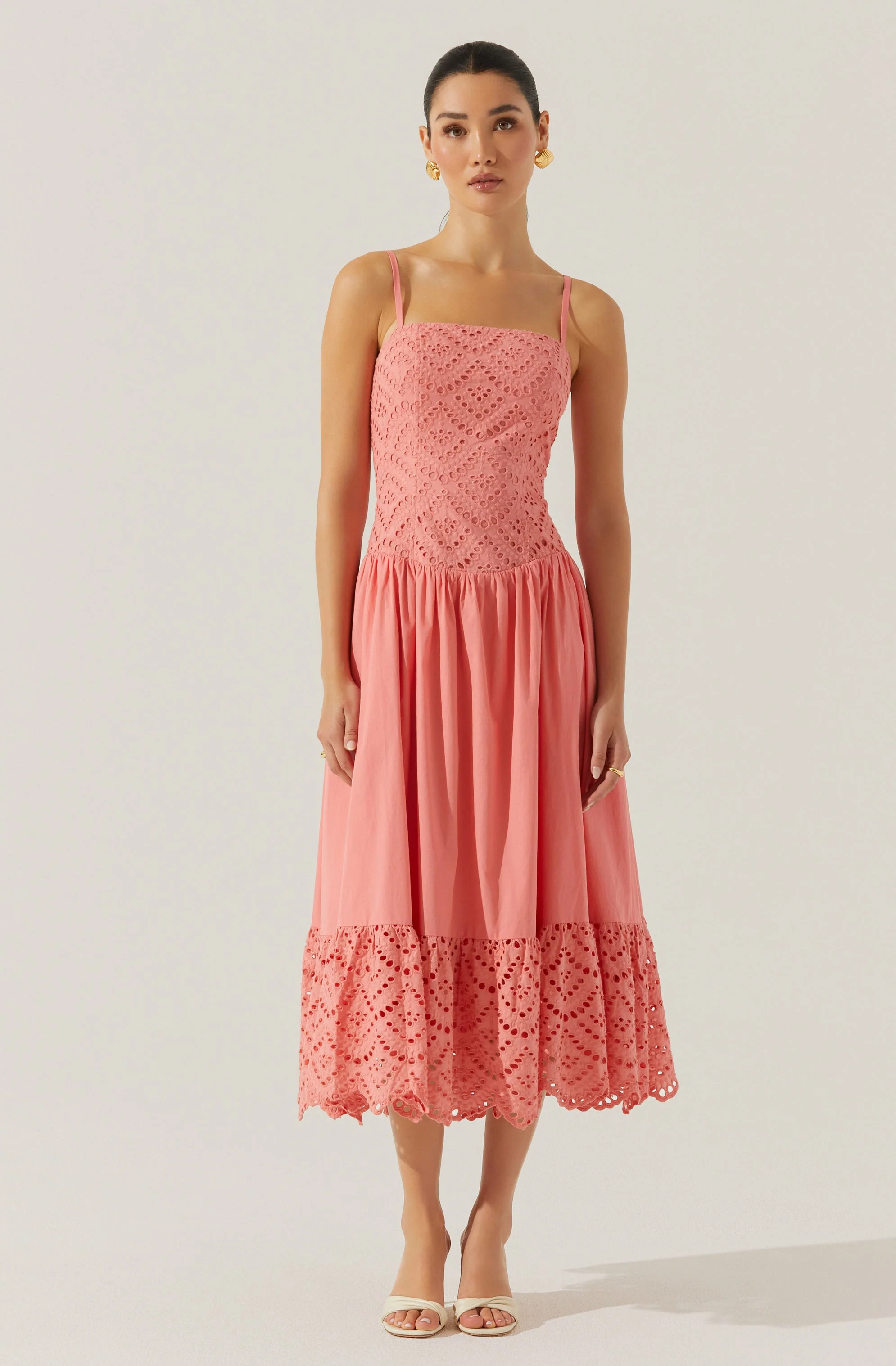 Nathalia Eyelet Midi Dress