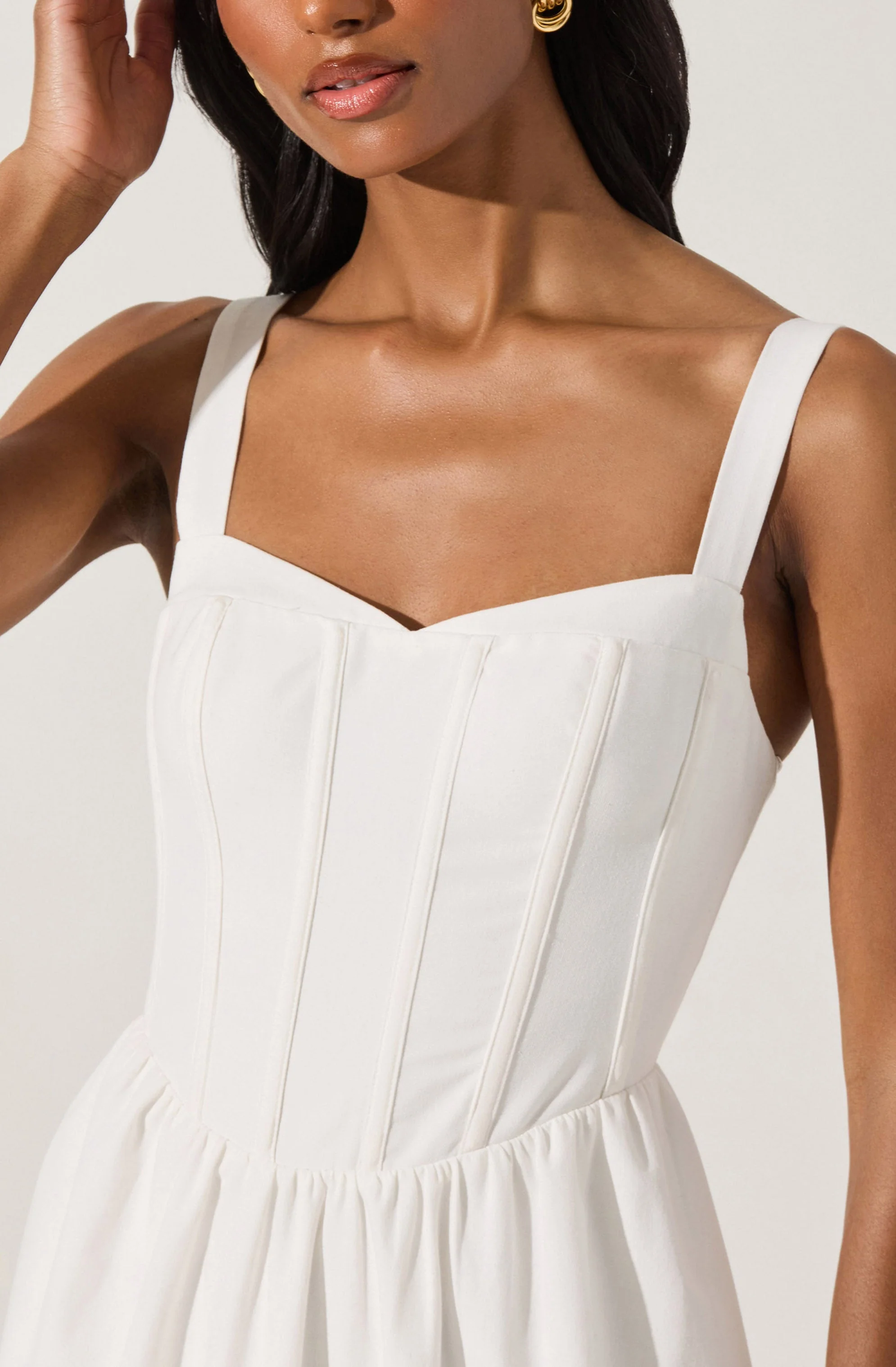 Sweetheart Corset Linen Dress