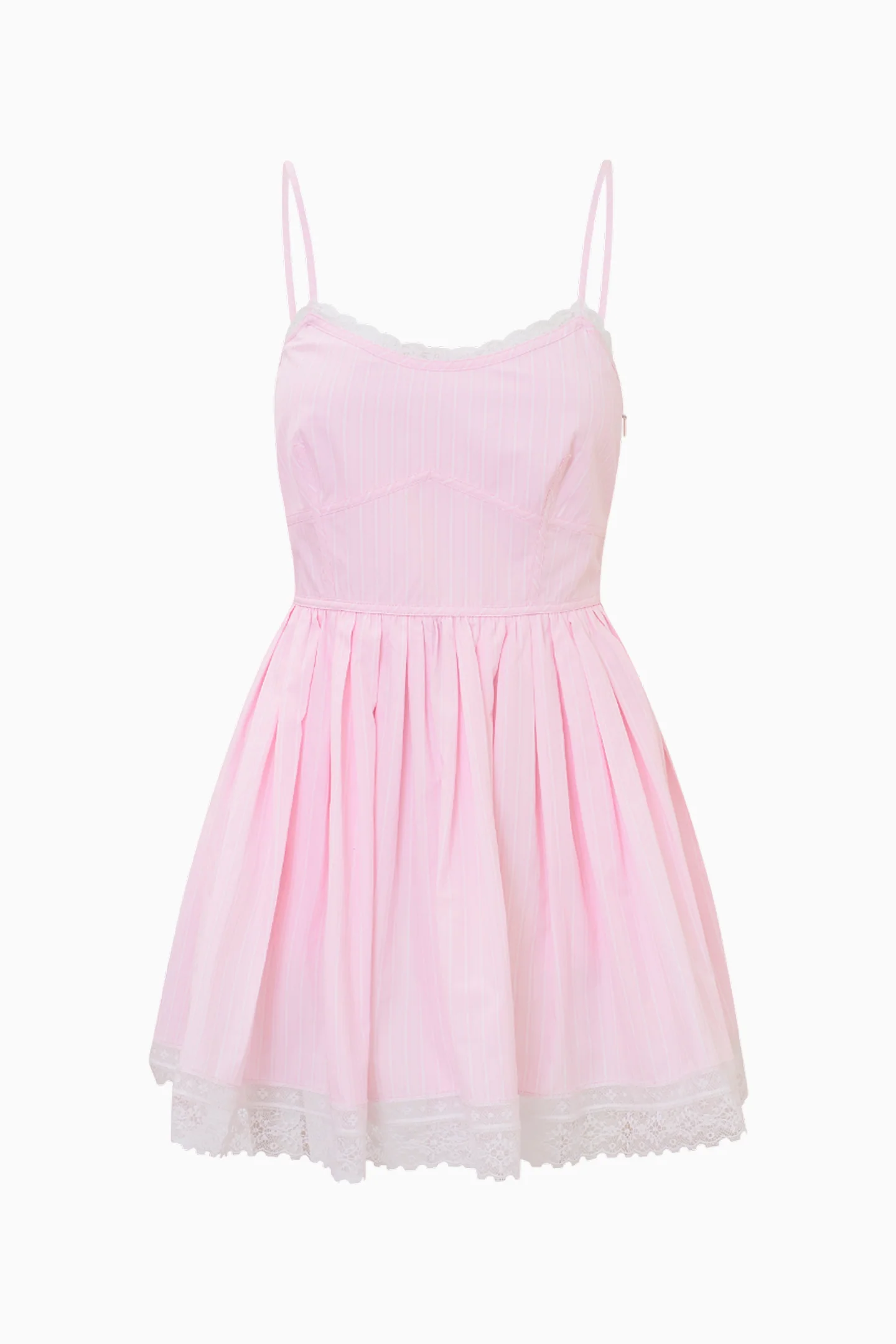 Harrisine Cotton Pinstripe Mini Dress