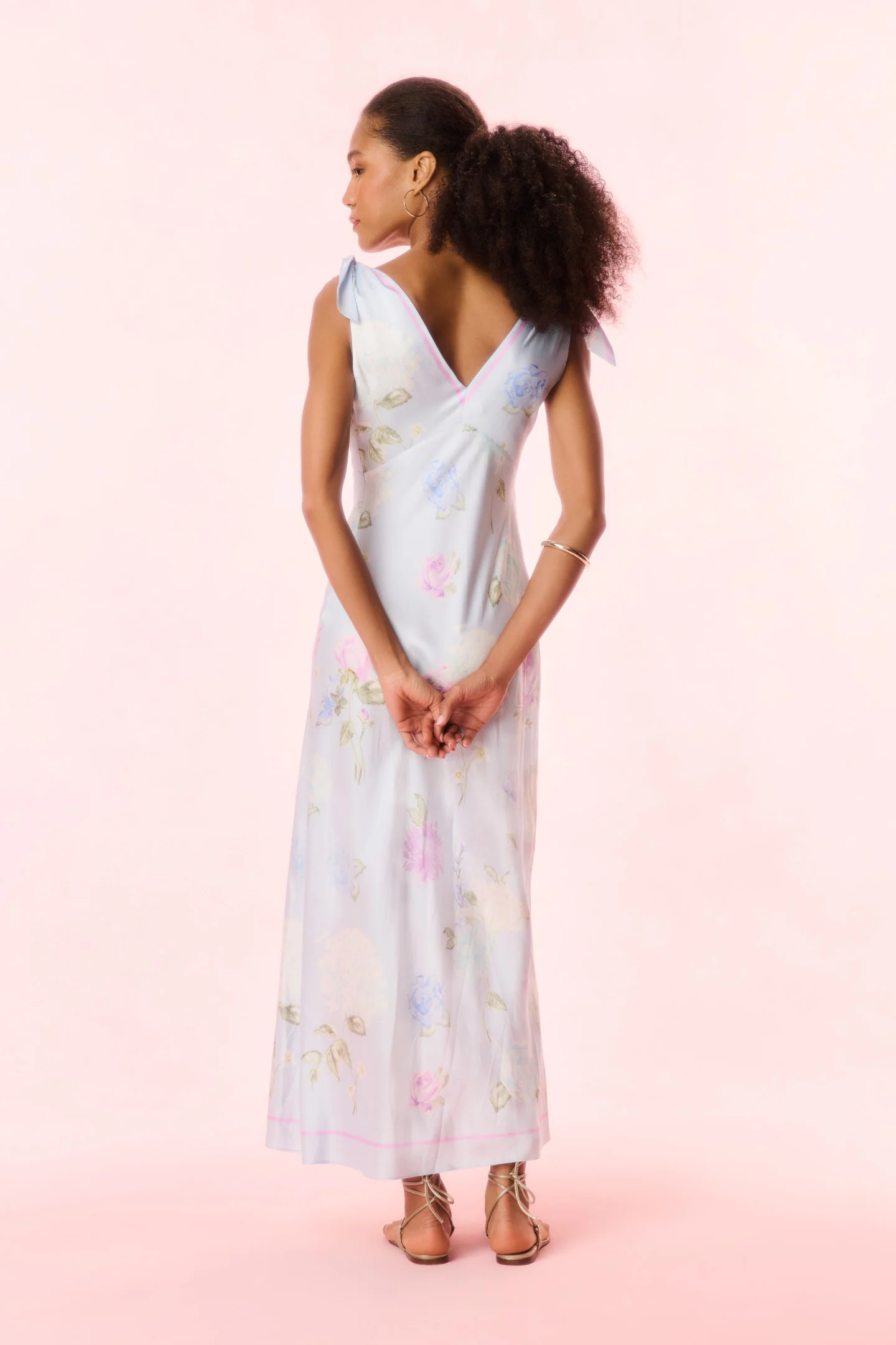Perri Floral Scarf-Tie Maxi Dress