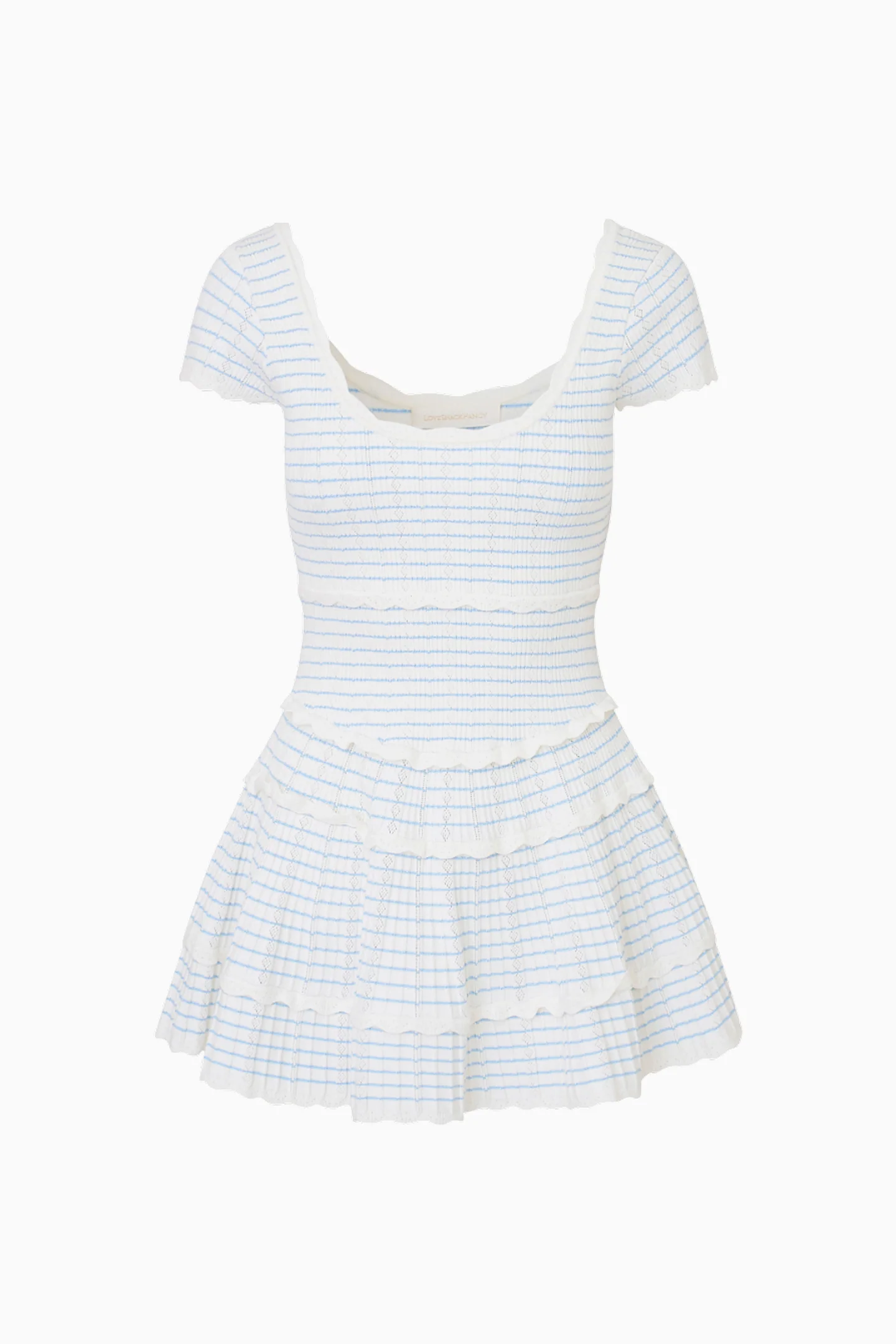 Elisavette Striped Stretch Knit Mini Dress