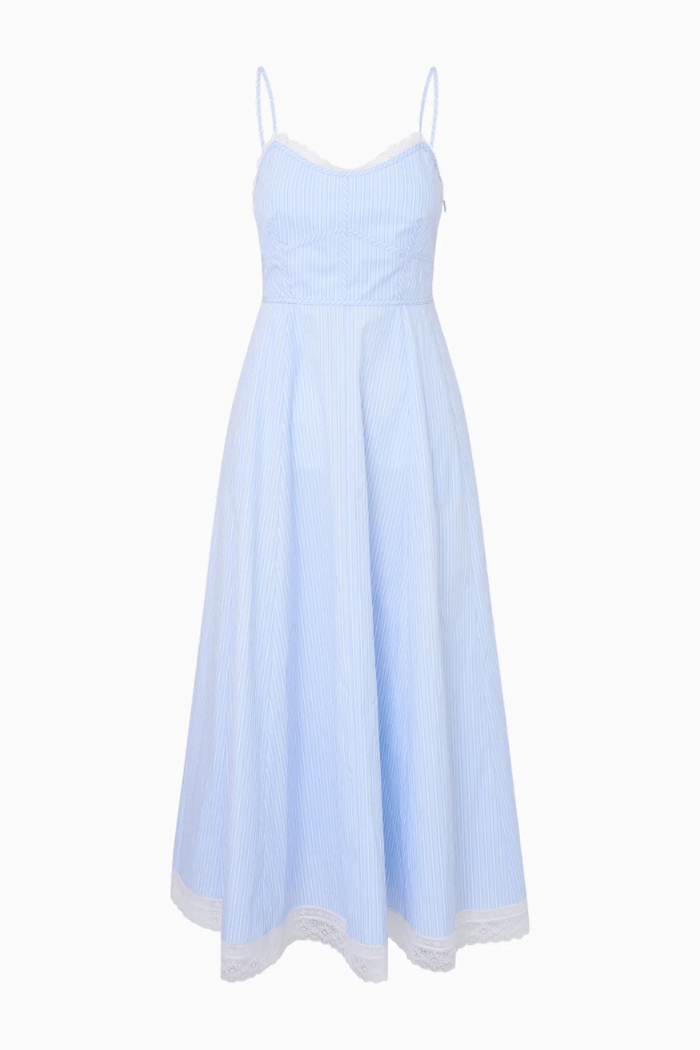 Sandara Cotton Pinstripe Midi Dress