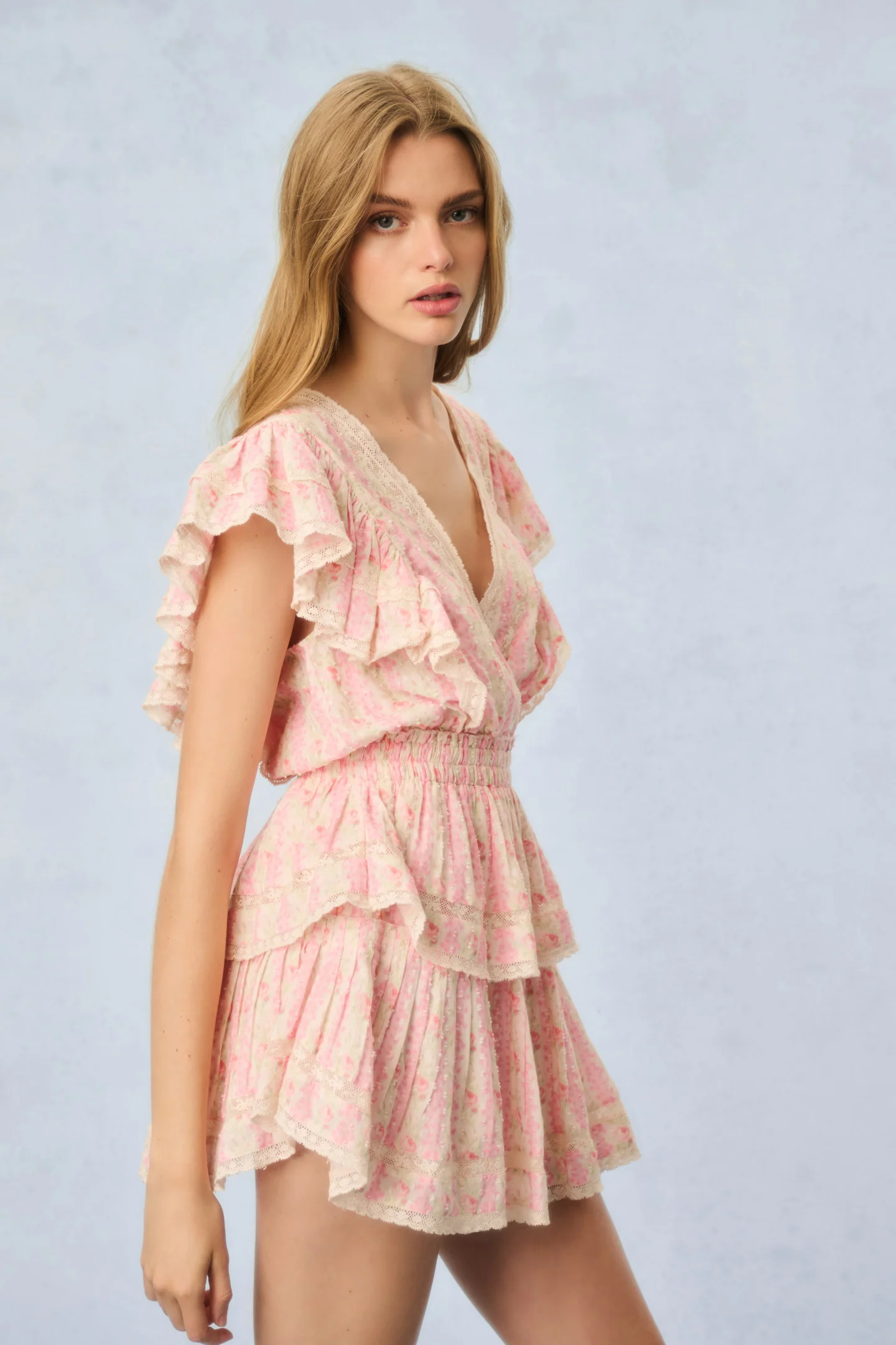 Gwen Heirloom Print Cotton Mini Dress