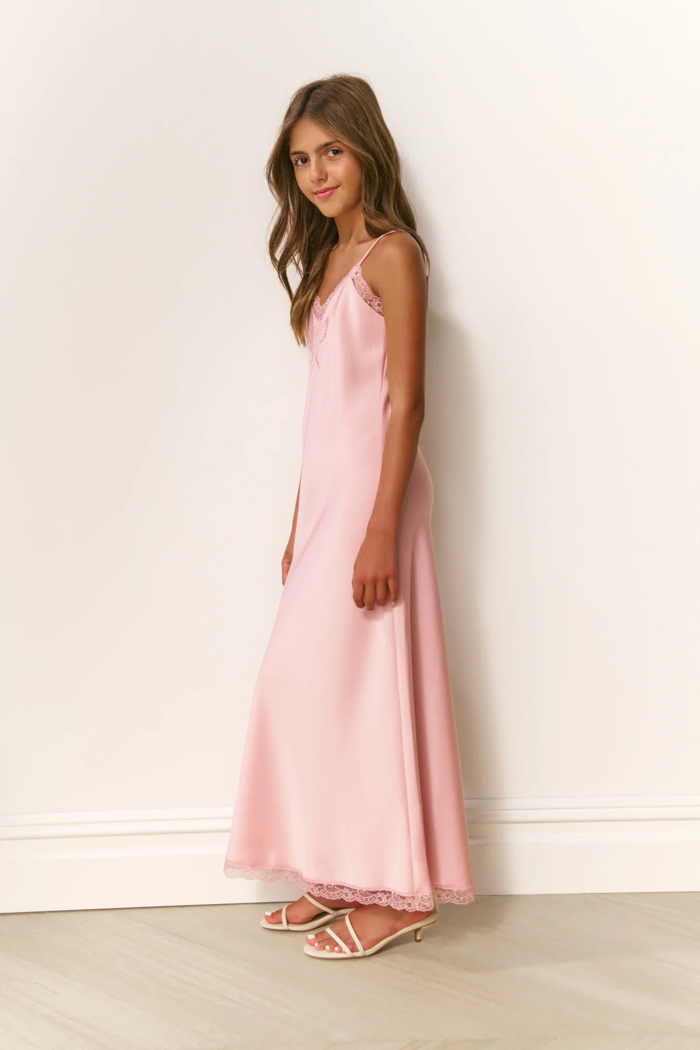 Girls Cilona Satin Maxi Dress