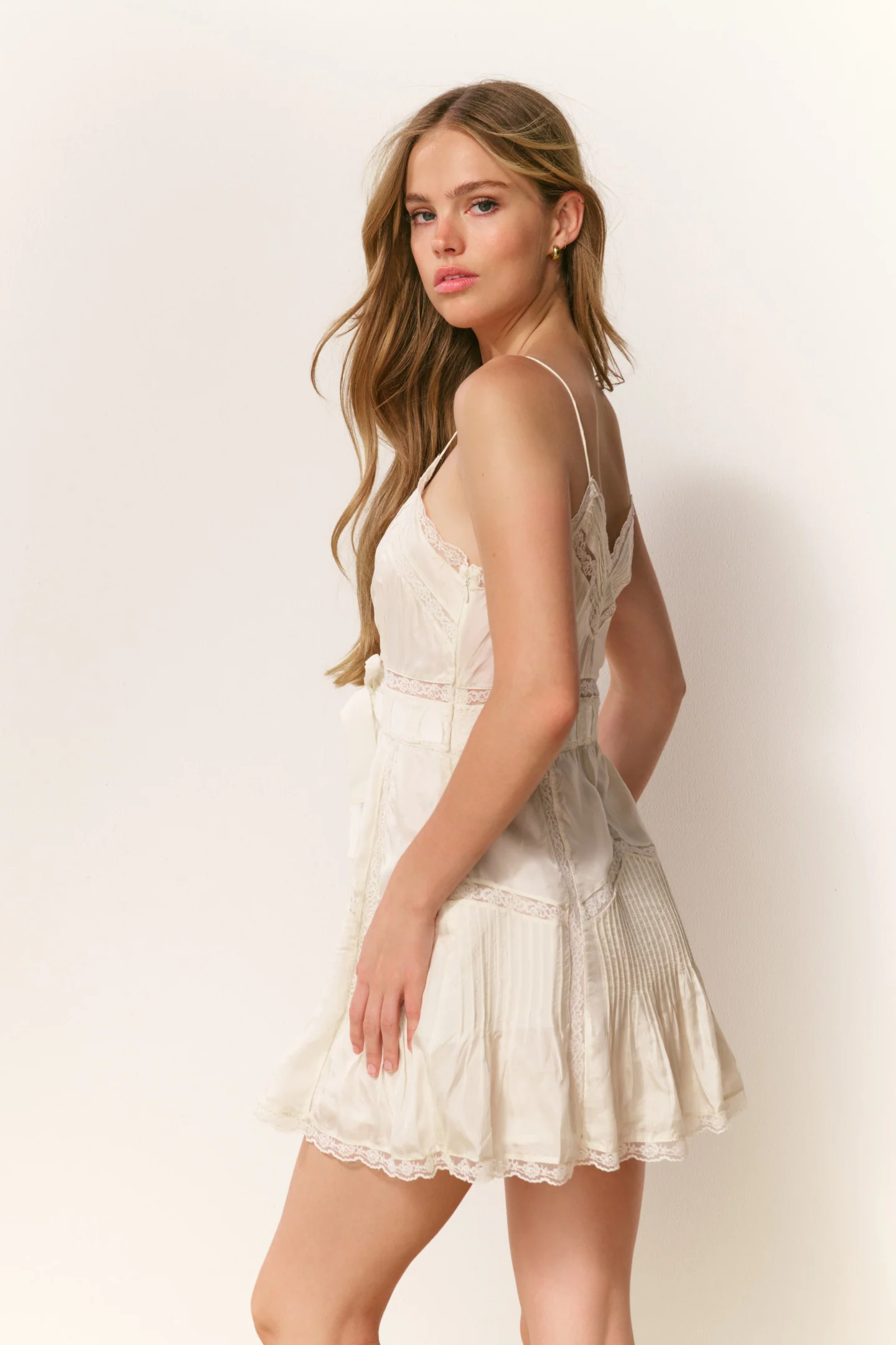 Sibelle Silk Ribbon Mini Dress