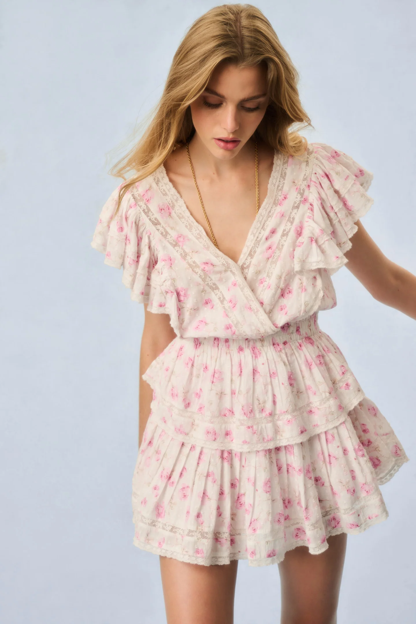 Gwen Heirloom Print Cotton Mini Dress