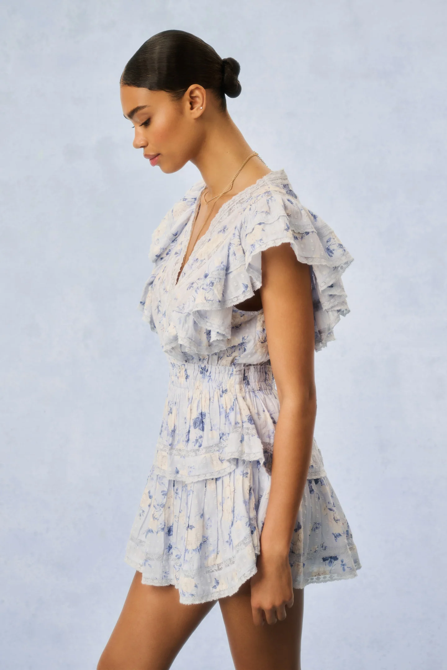 Gwen Heirloom Print Cotton Mini Dress