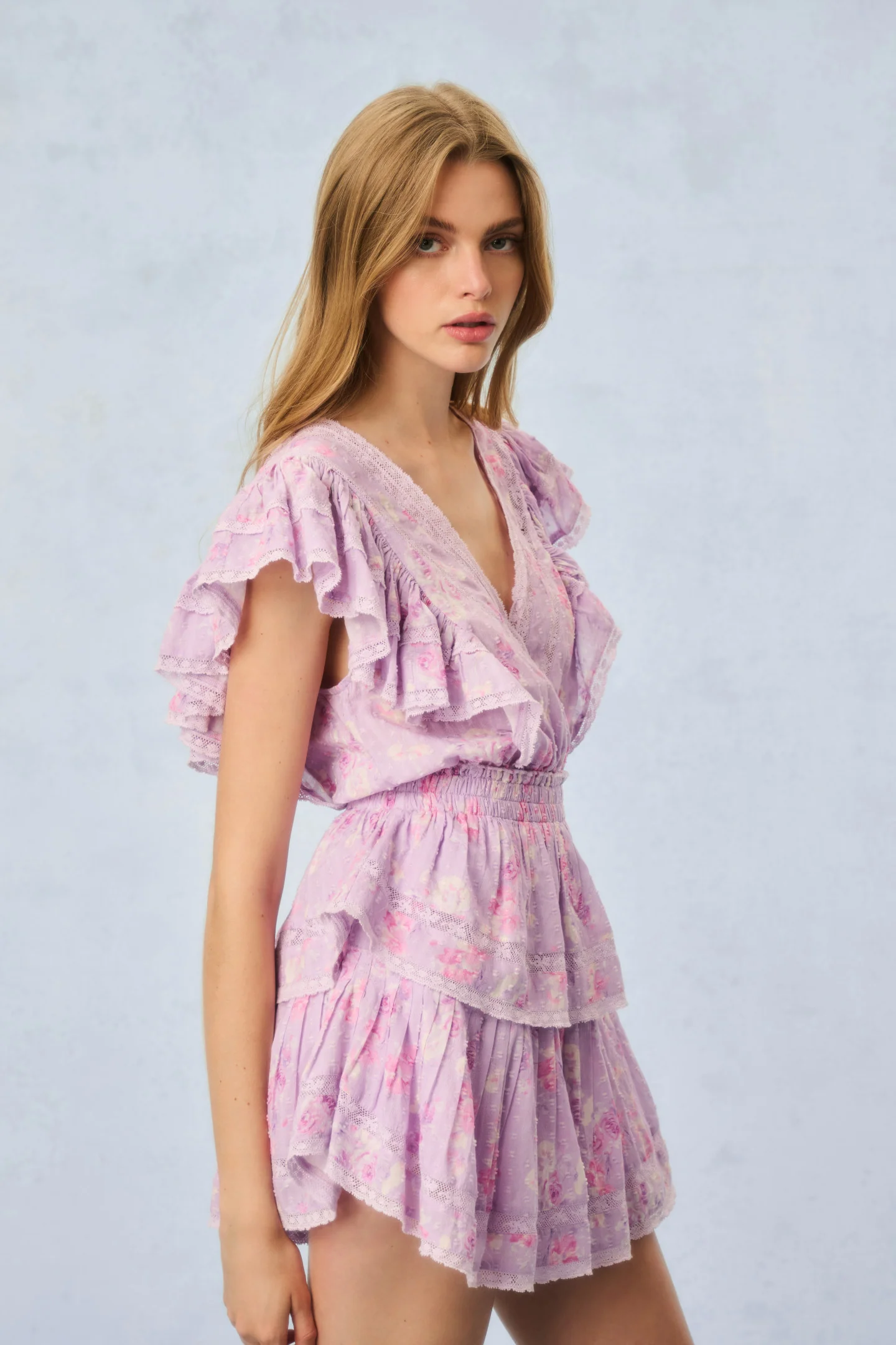 Gwen Heirloom Print Cotton Mini Dress