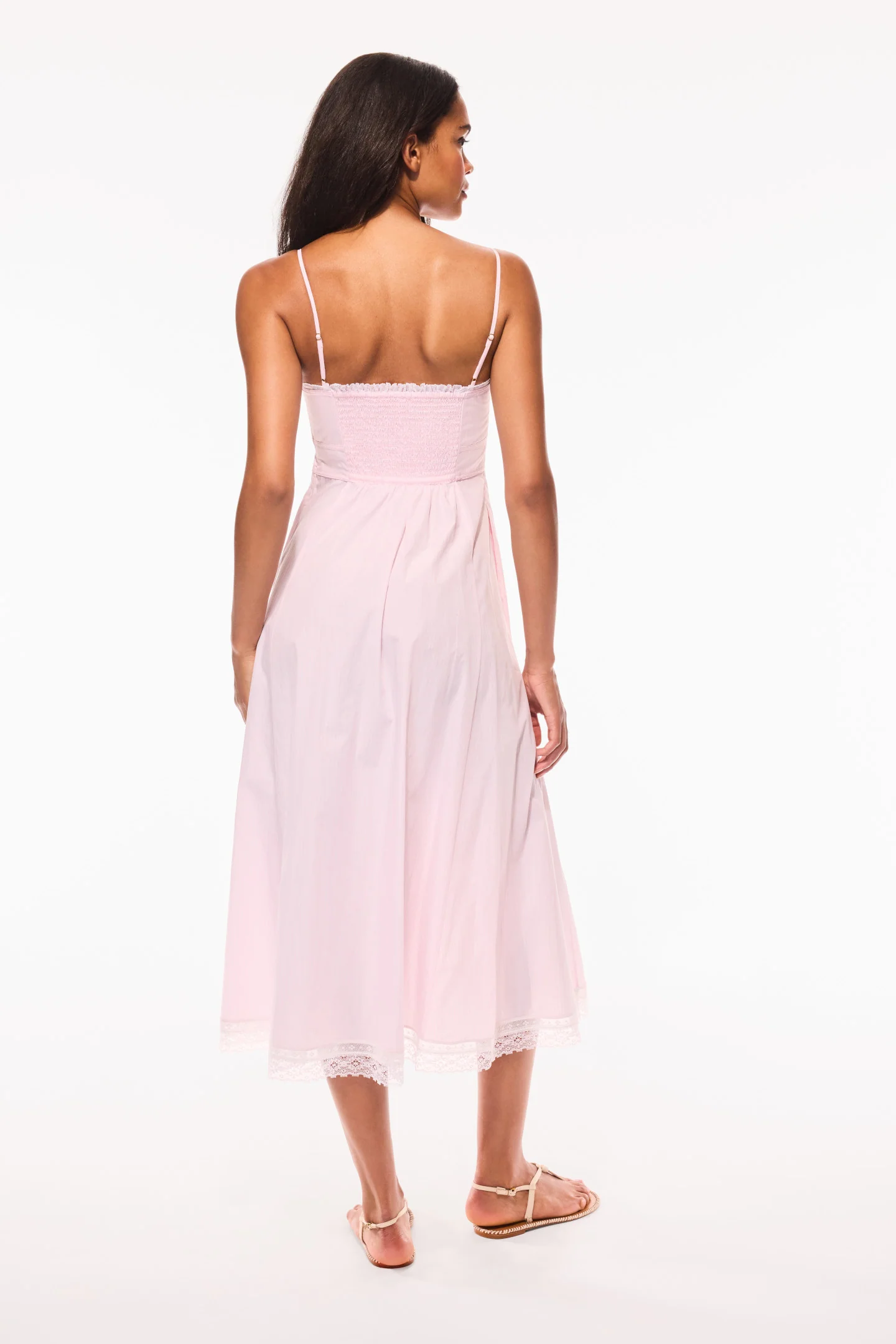 Sandara Cotton Pinstripe Midi Dress