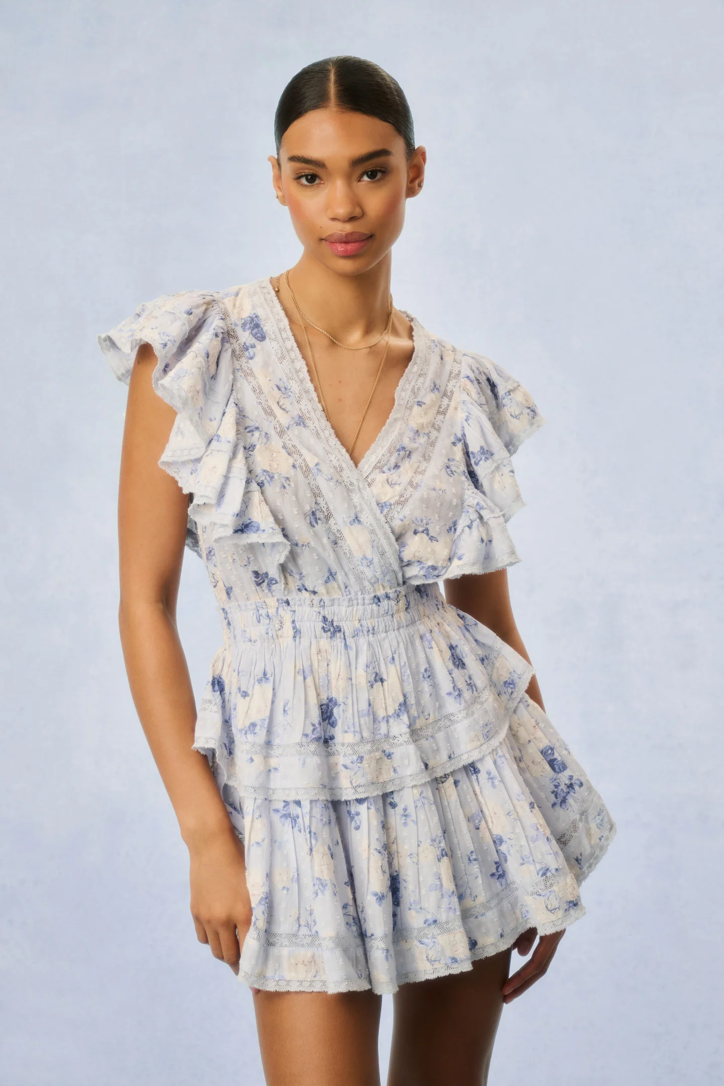 Gwen Heirloom Print Cotton Mini Dress