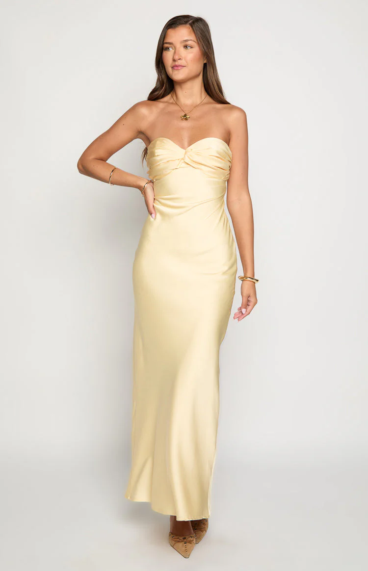 Ashley Yellow Formal Maxi Dress