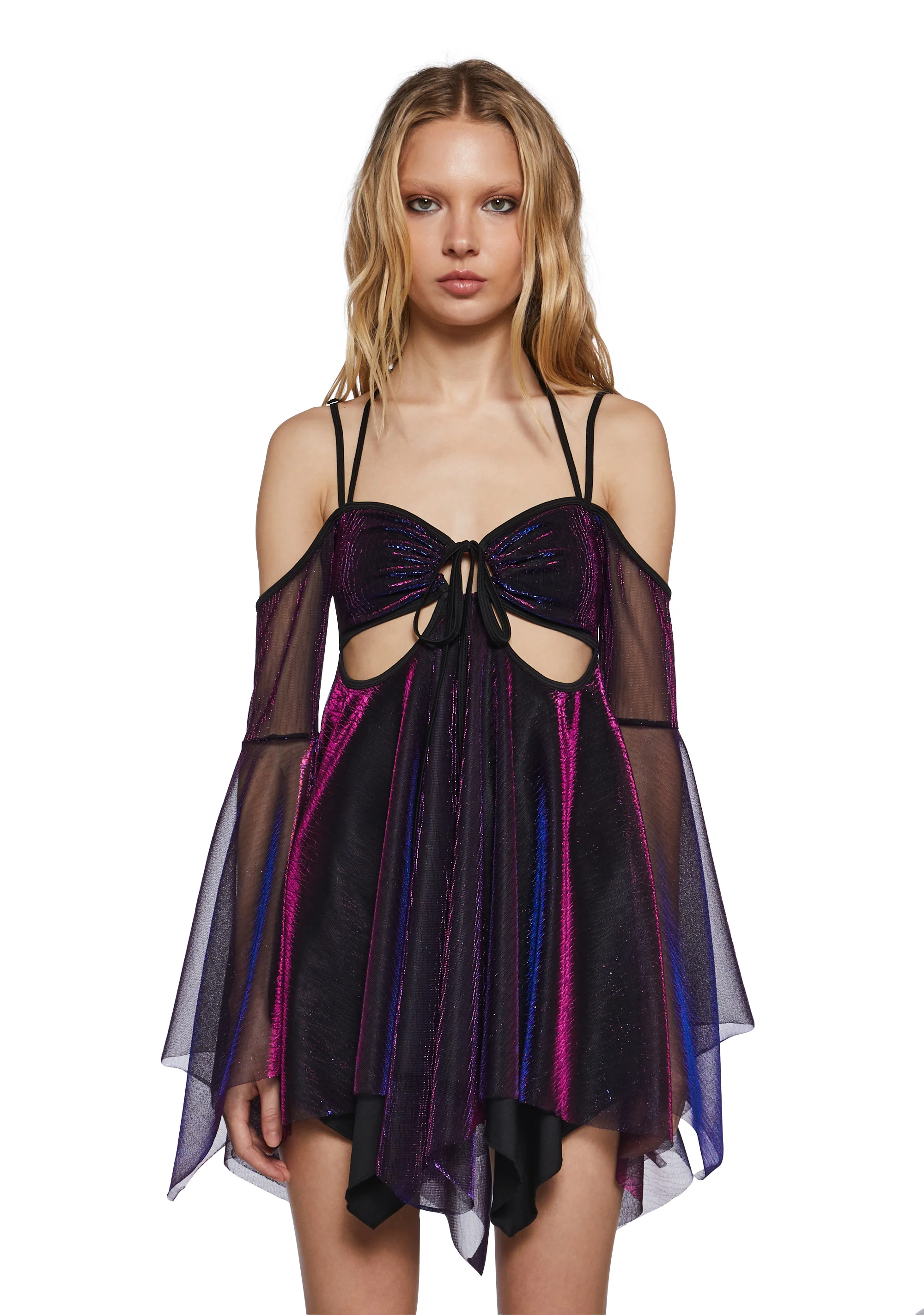 Lightning In A Bottle Mini Dress - Iridescent