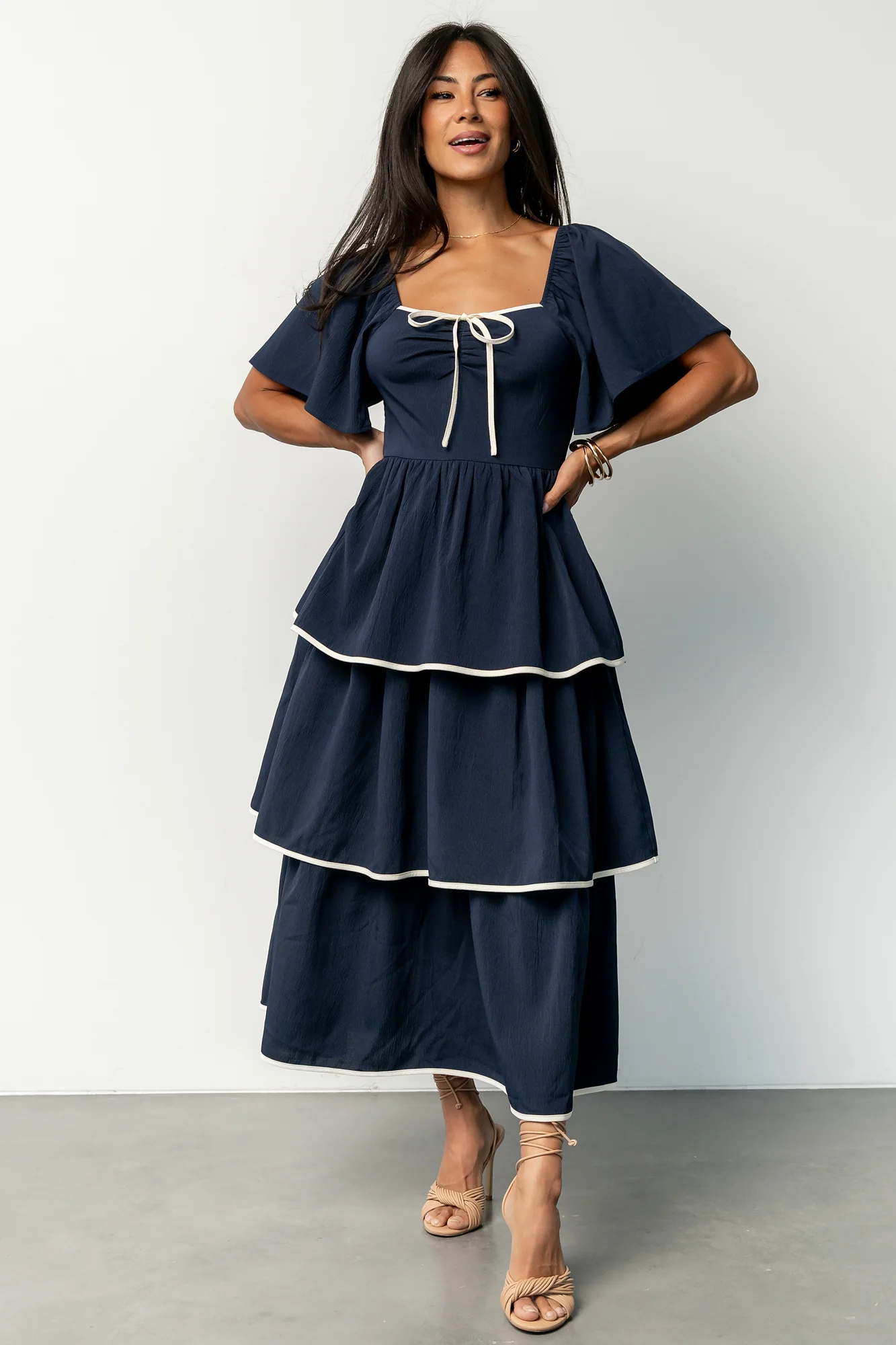 Madrid Tiered Dress | Navy