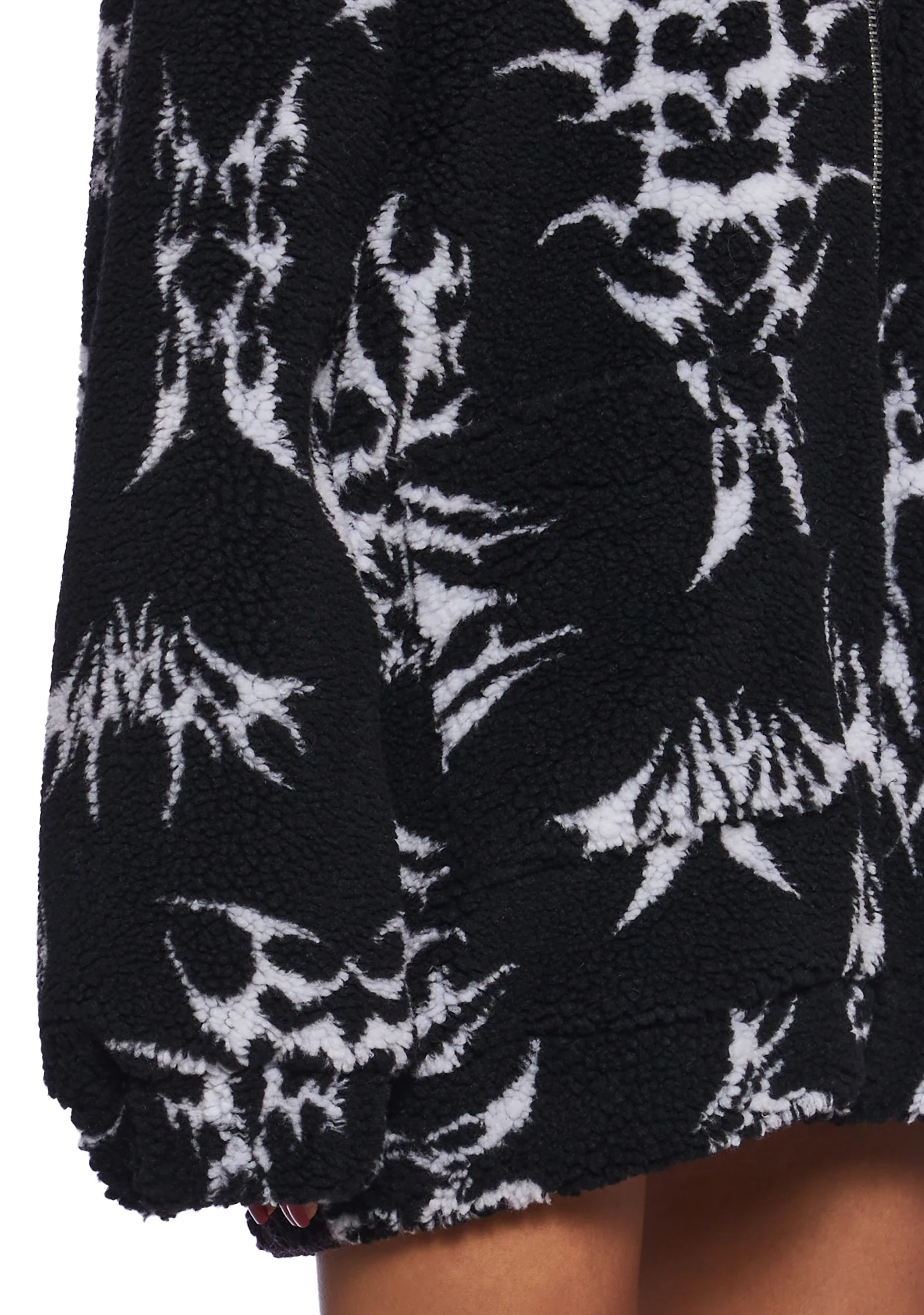 Ciphered Up Sherpa Jacket - Black