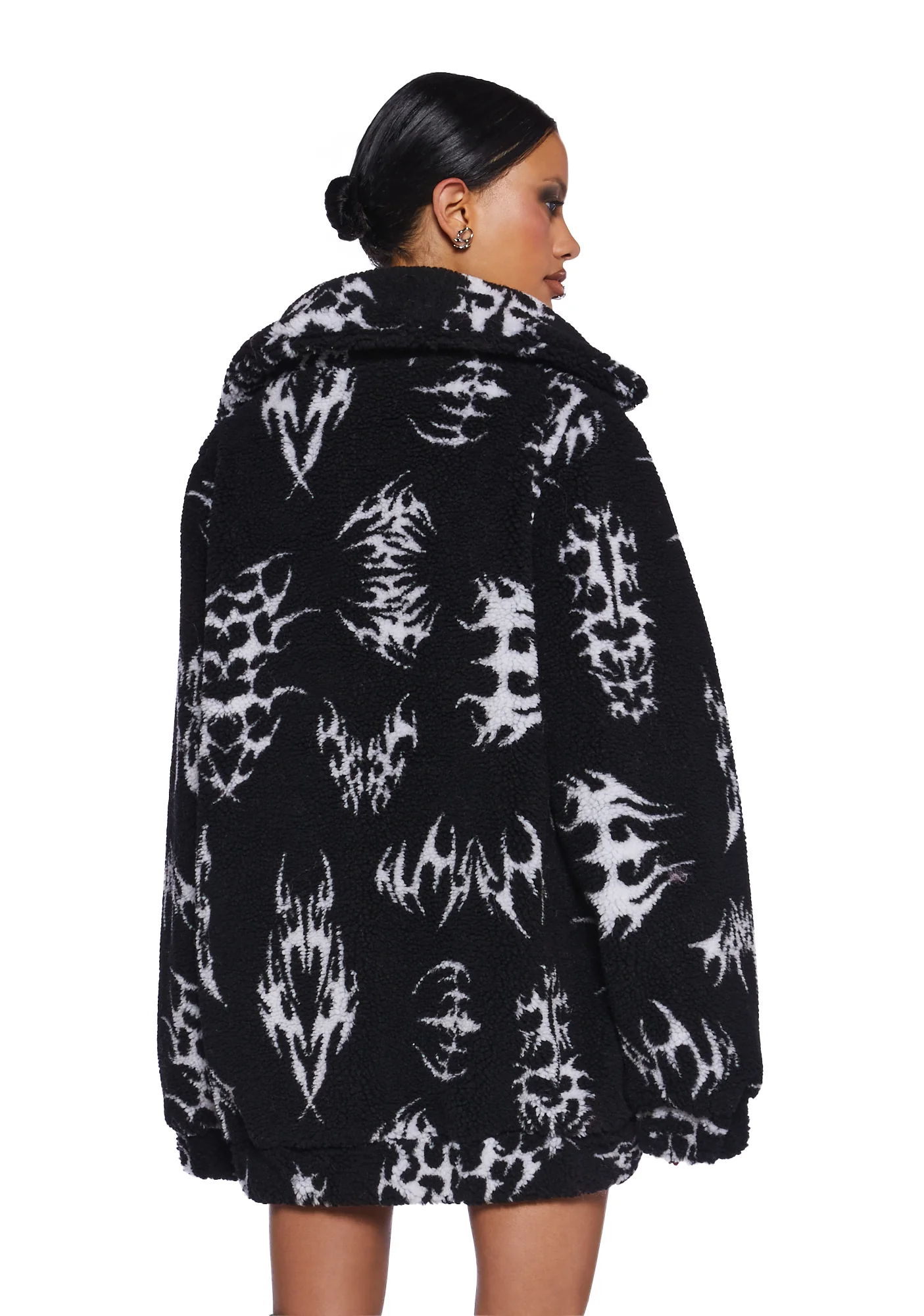 Ciphered Up Sherpa Jacket - Black