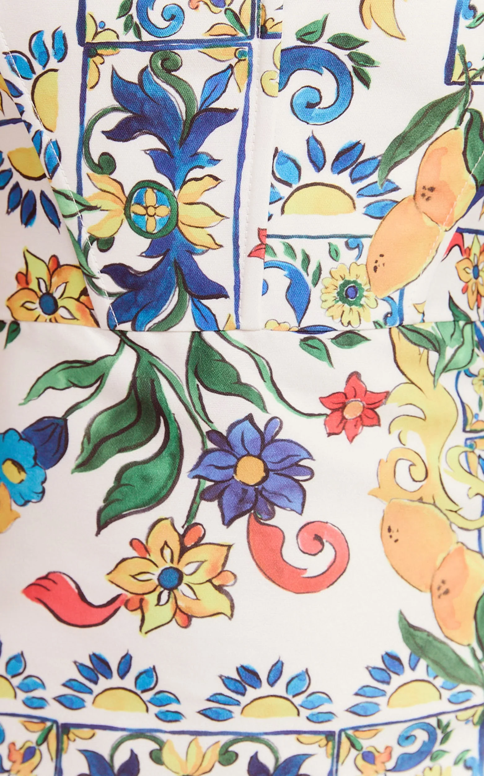 Janice Mini Dress Square Neckline Dress in Positano Print