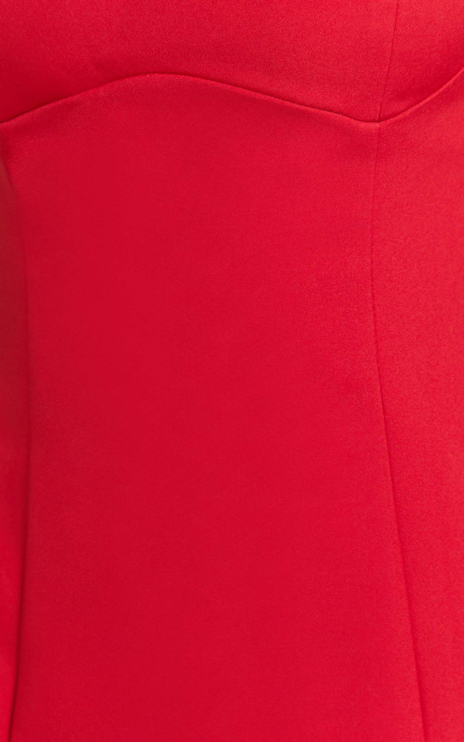 Aretha Mini Dress Corset Panel Dress in Red