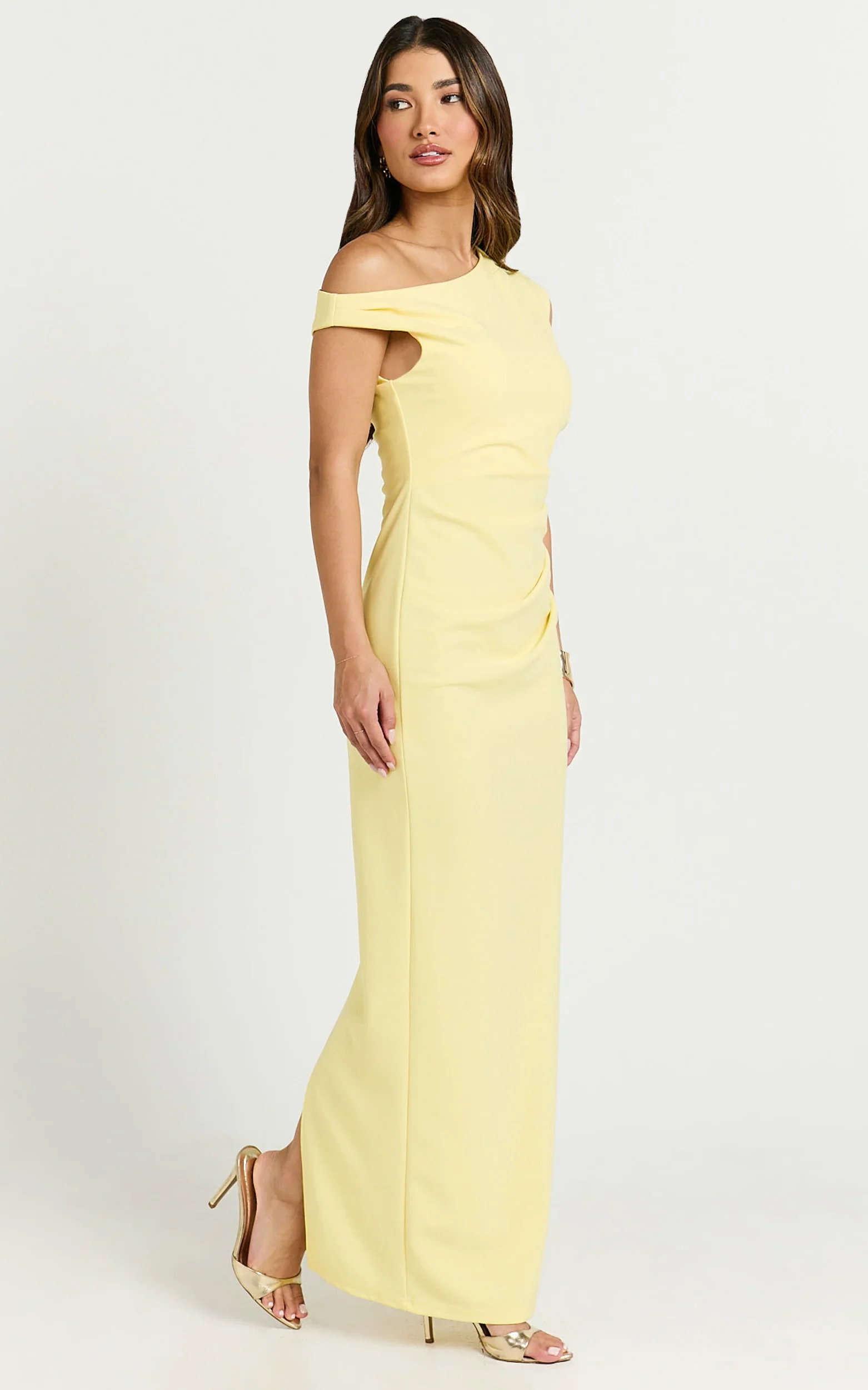 Genie Maxi Dress Off The Shoulder Dress in Yellow