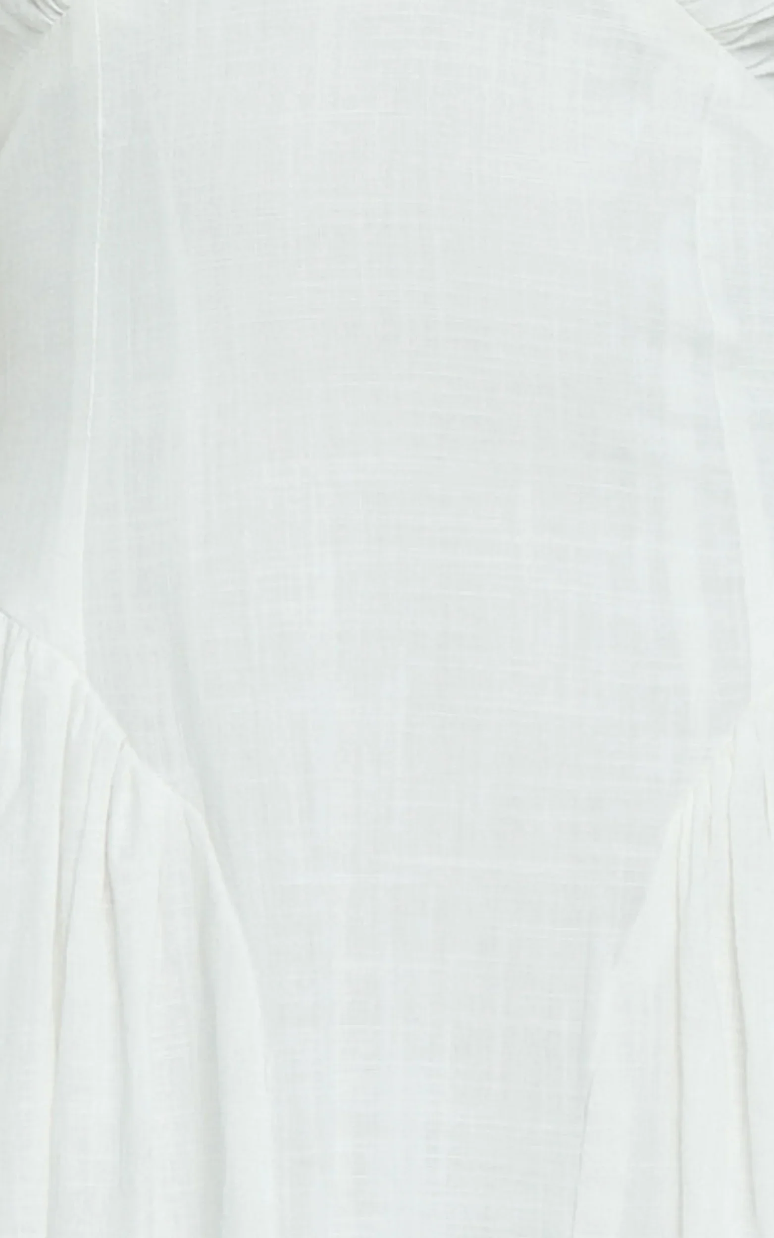 Athena Midi Dress Halter Drop Waist Dress in White