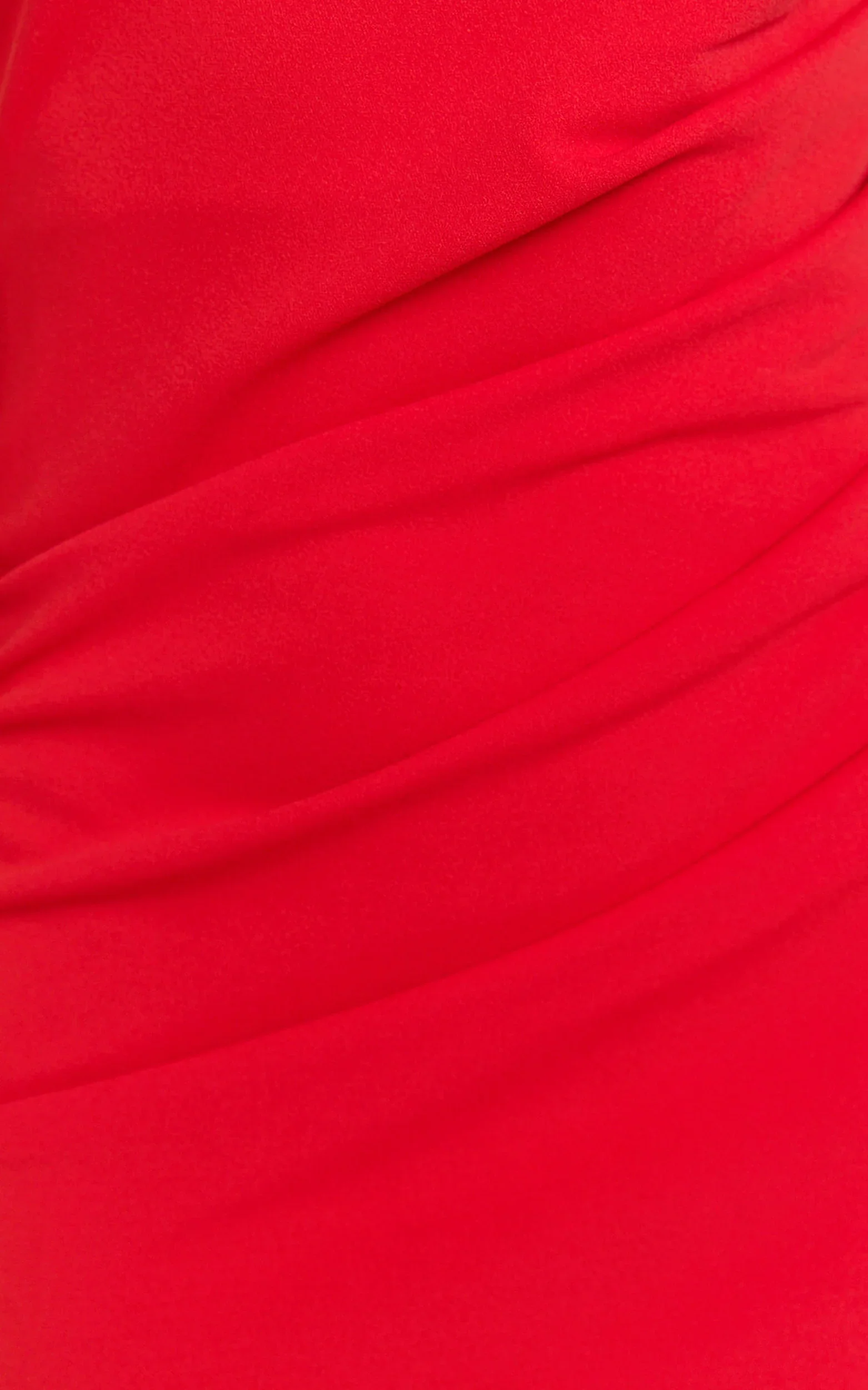 Criselda Maxi Dress One Shoulder Maxi Dress in Red