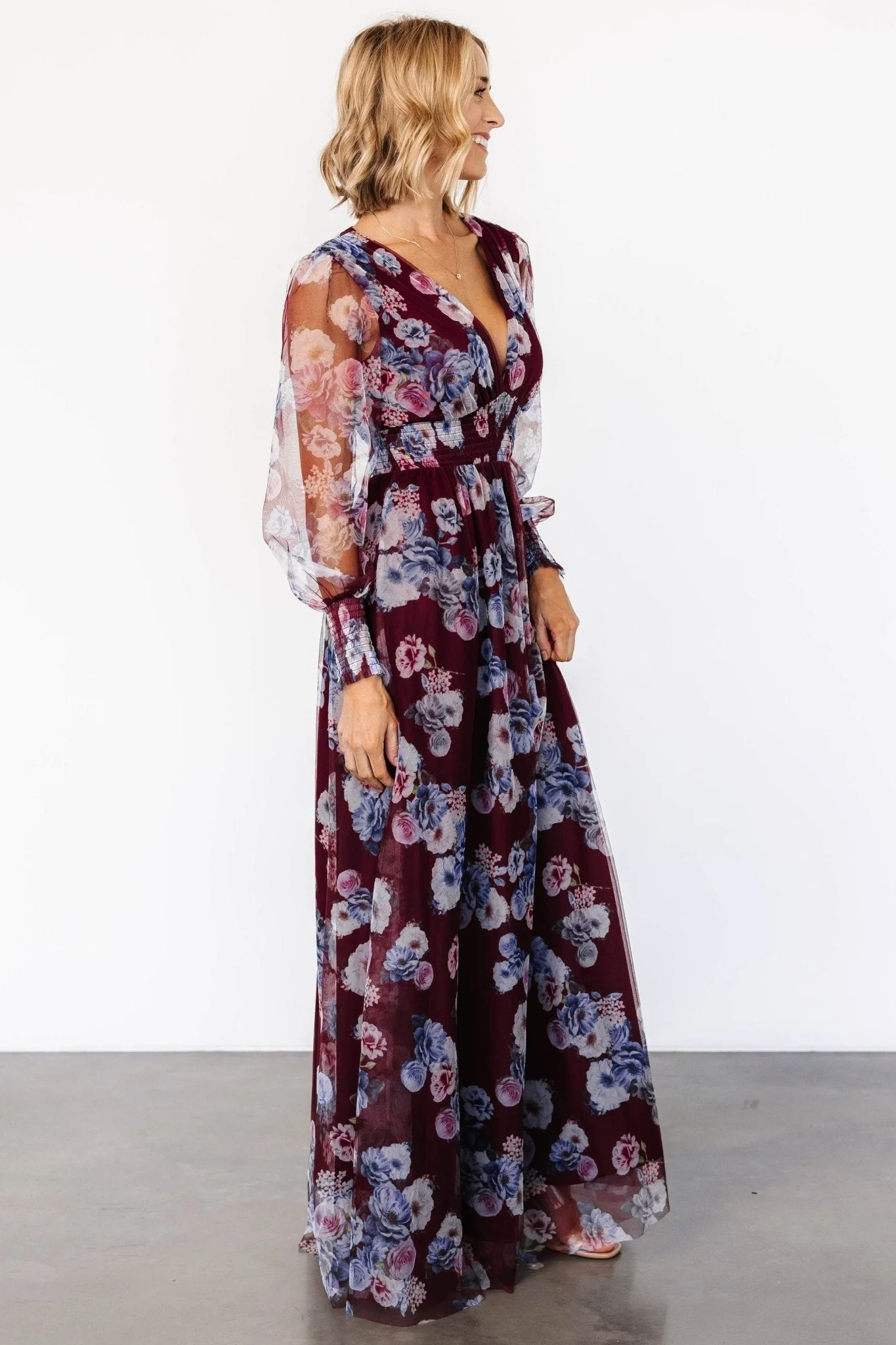 Layla Tulle Maxi Dress | Mulberry Floral