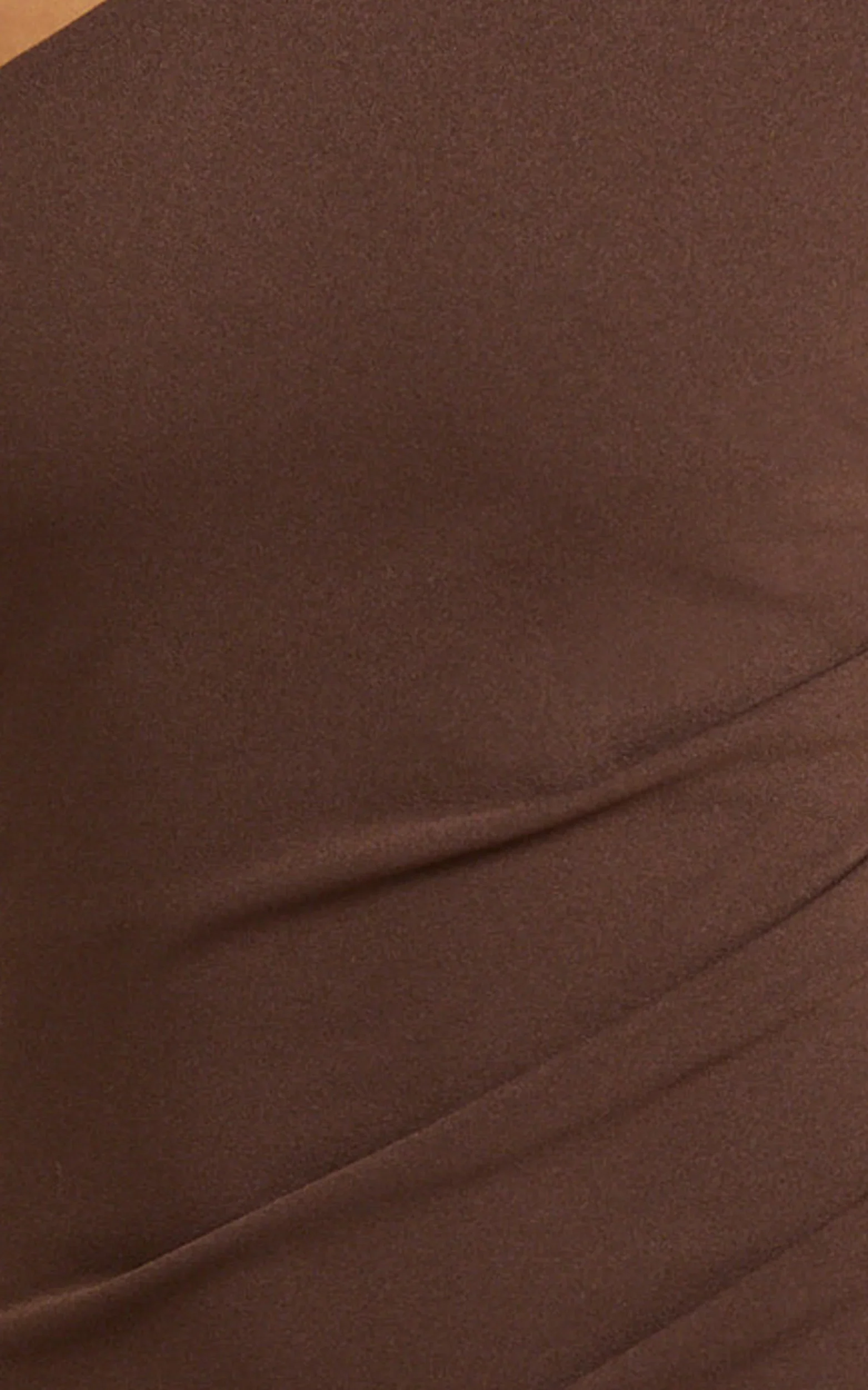 Criselda Maxi Dress One Shoulder Maxi Dress in Chocolate