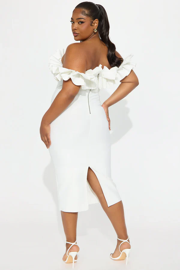 Statements Like This Midi Dress - White