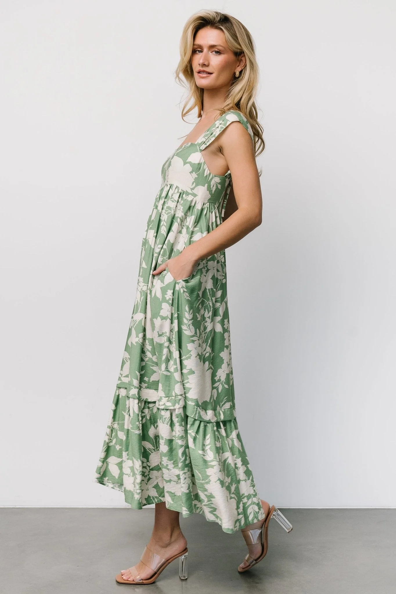 Aita Maxi Dress | Green + Ivory Floral