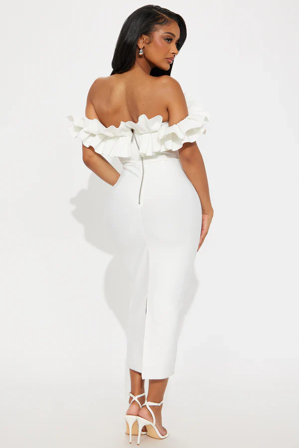 Statements Like This Midi Dress - White