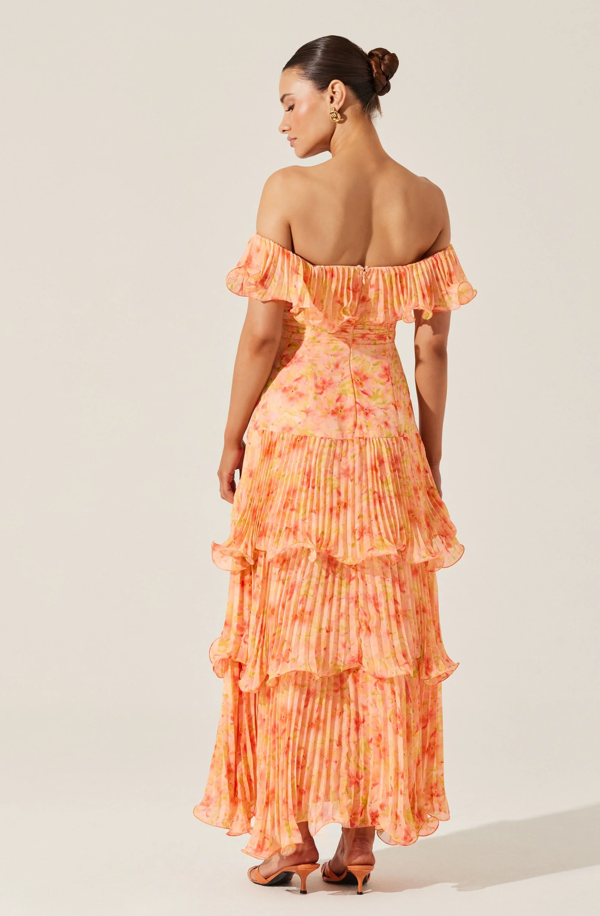 Wilder Pleated Tiered Maxi Dress
