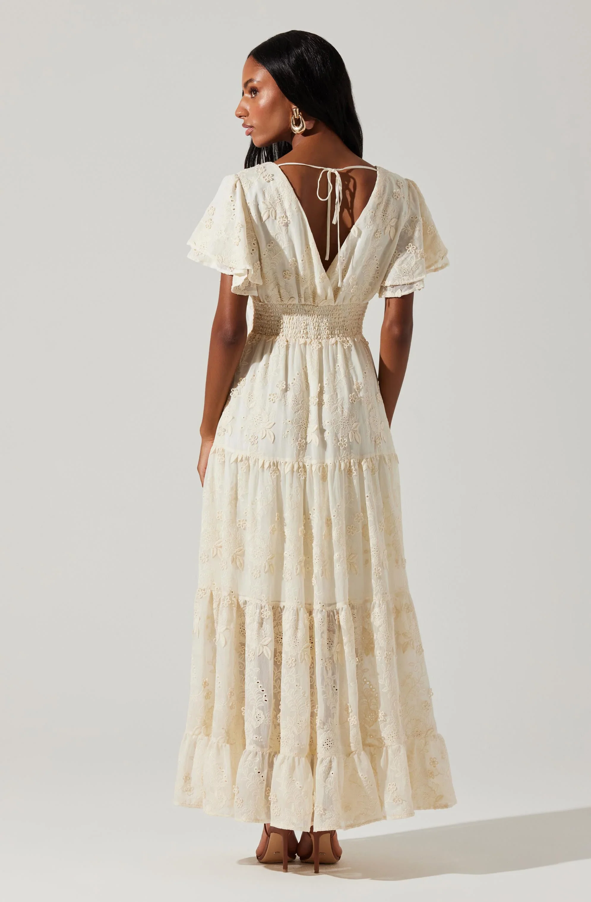 Junia Embroidered Tiered Maxi Dress