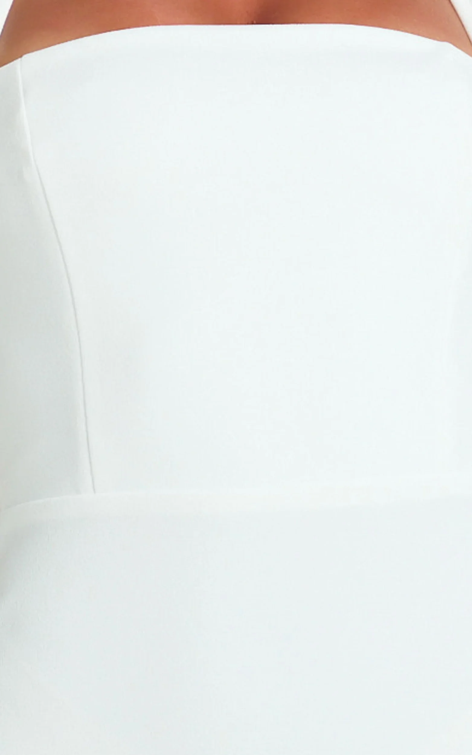 Salome Midi Dress Halter Neck Column Dress in White