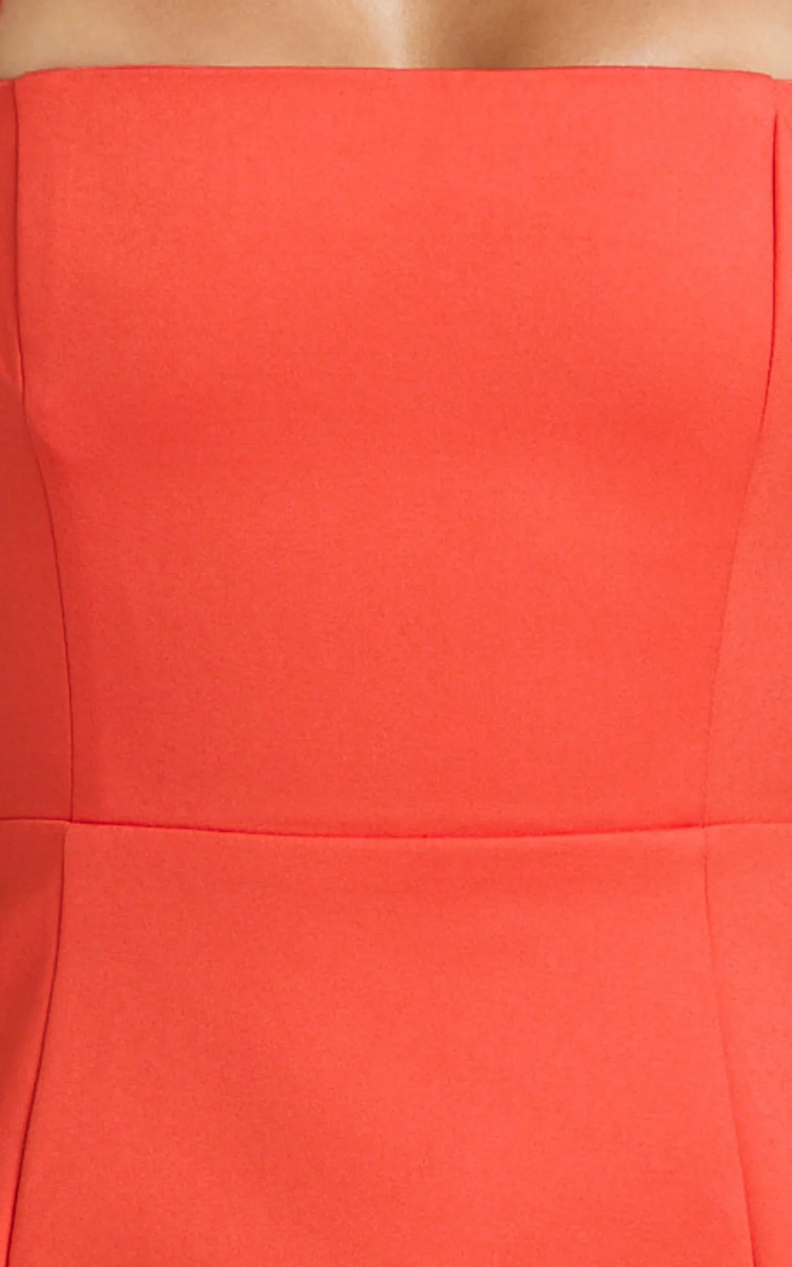 Dante Mini Dress Halter Neck Tie Tulip Skirt Dress in Orange