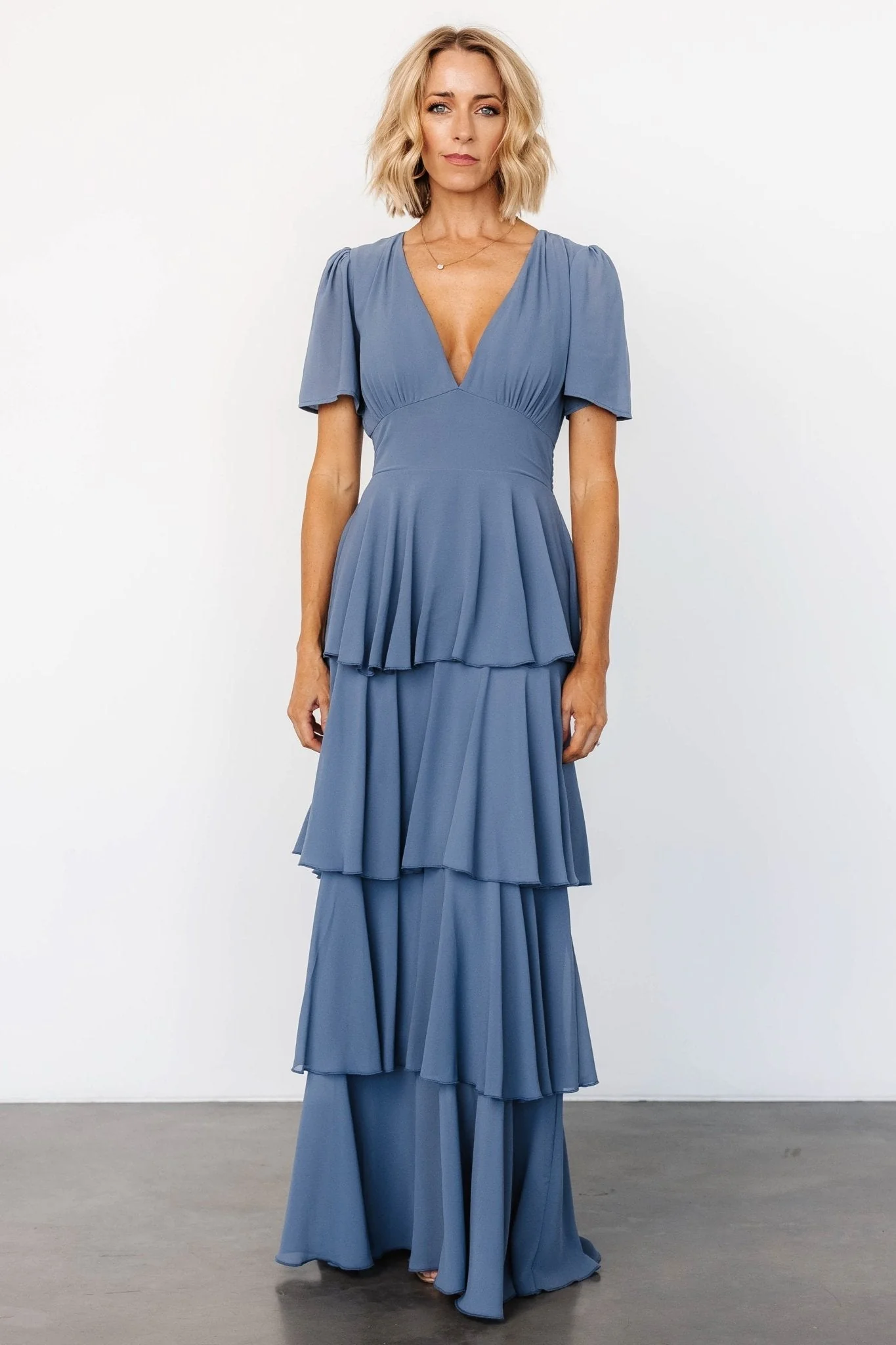 Montaigne Ruffle Maxi Dress | Whisper Blue