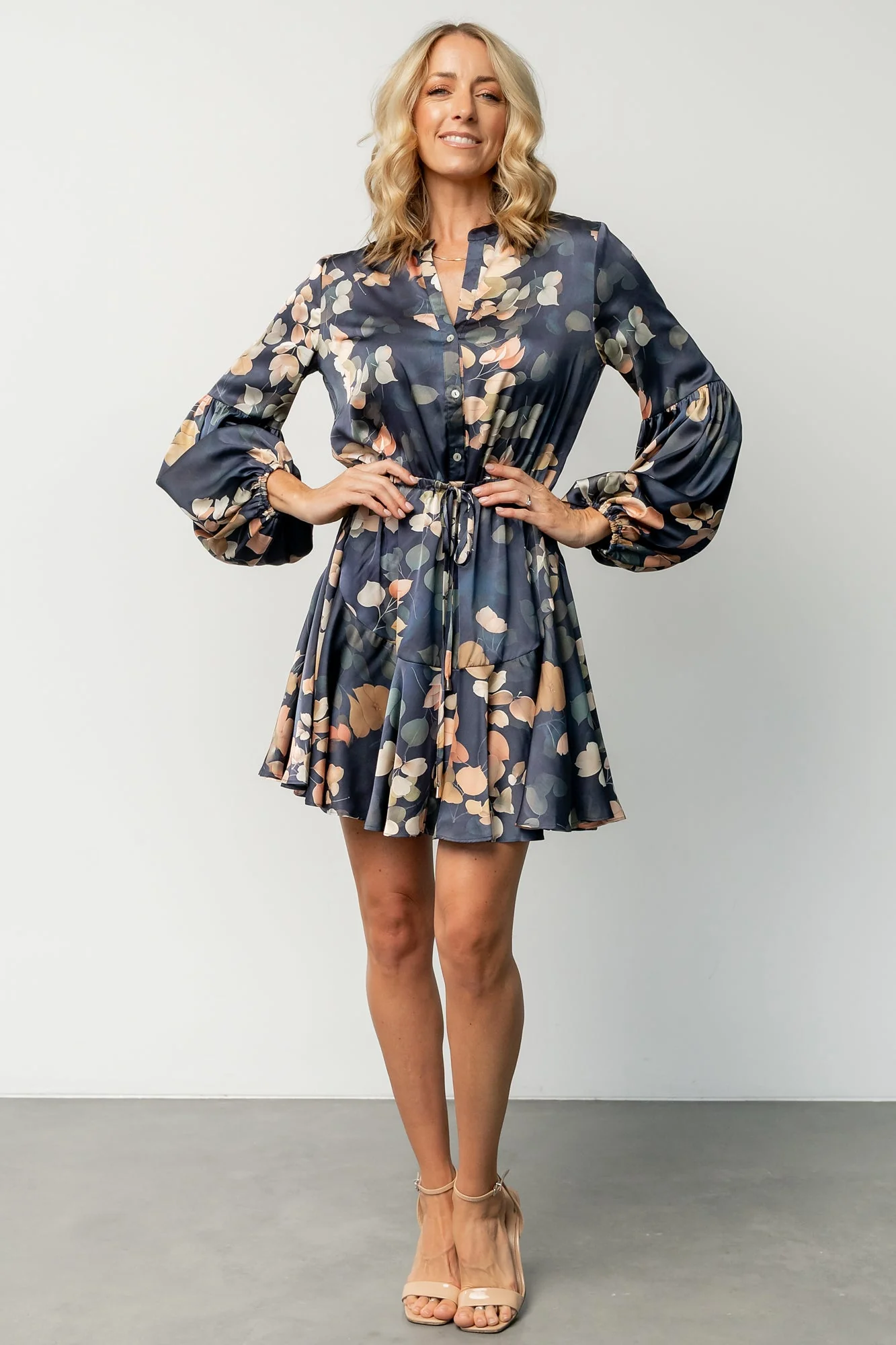 Venice Short Dress | Navy + Multi Floral